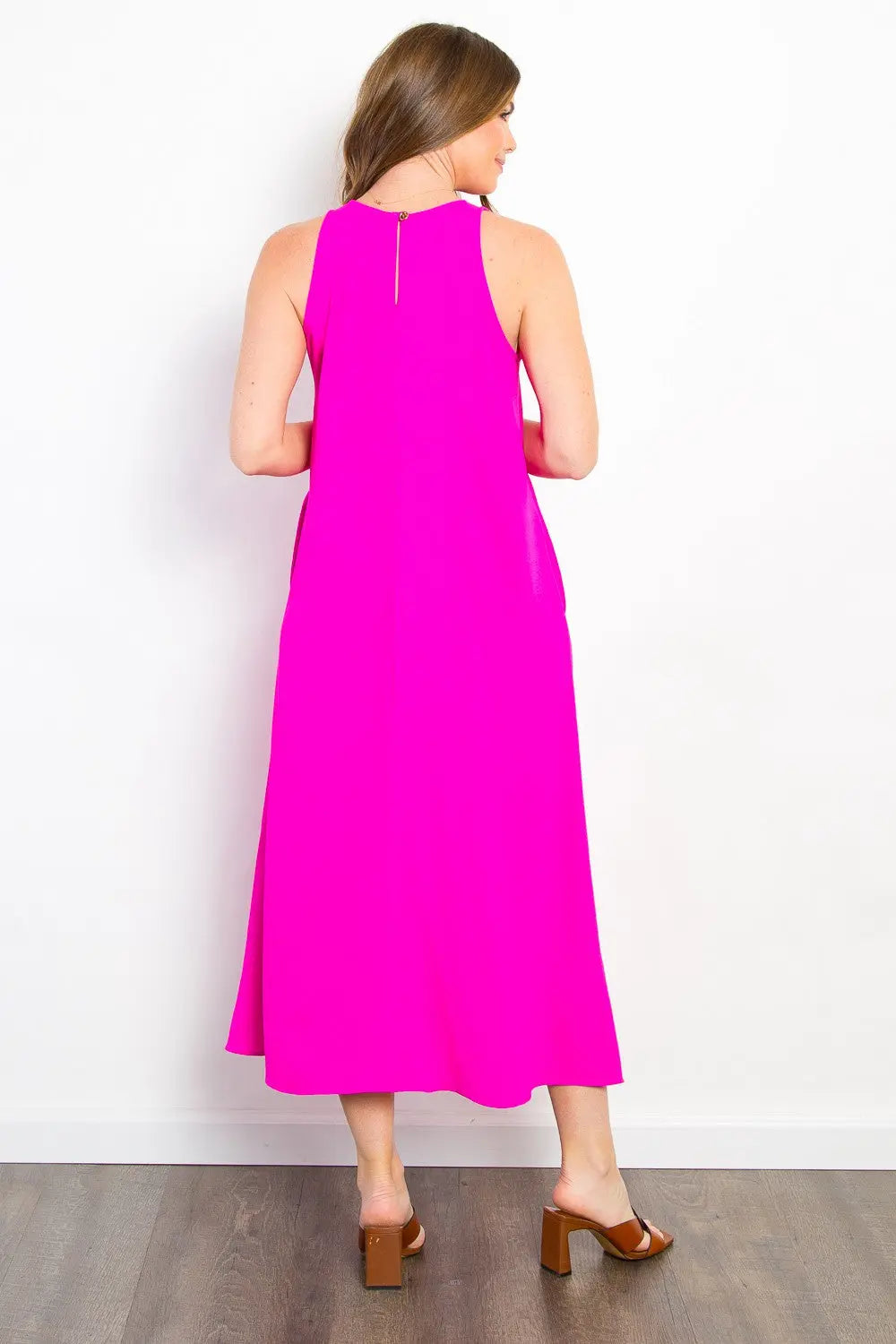 Be Stage Midi Tank Dress with Pockets - Be Bliss Boutique