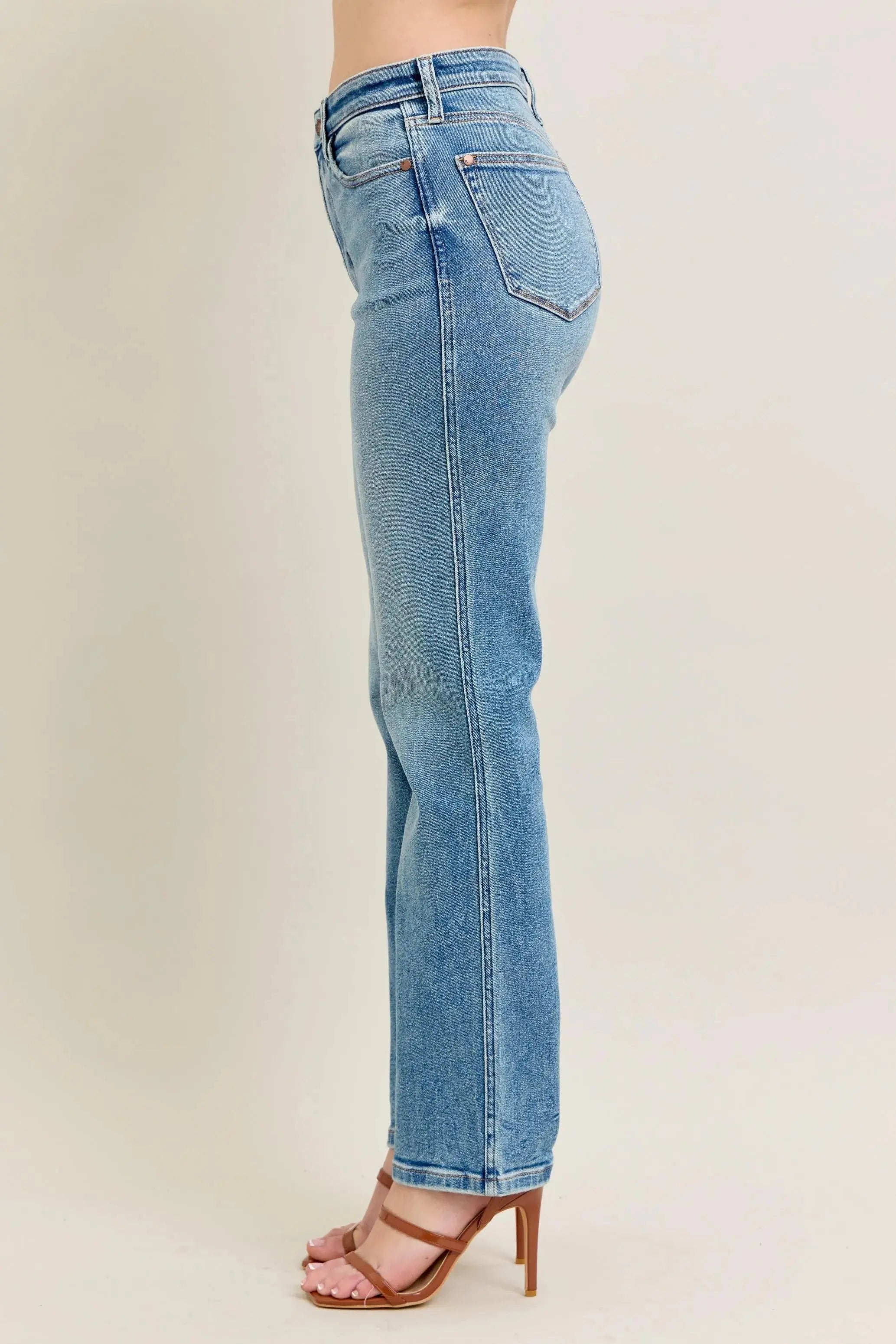 Full Size High Waist Vintage Straight Leg Judy Blue Jeans - Be Bliss Boutique