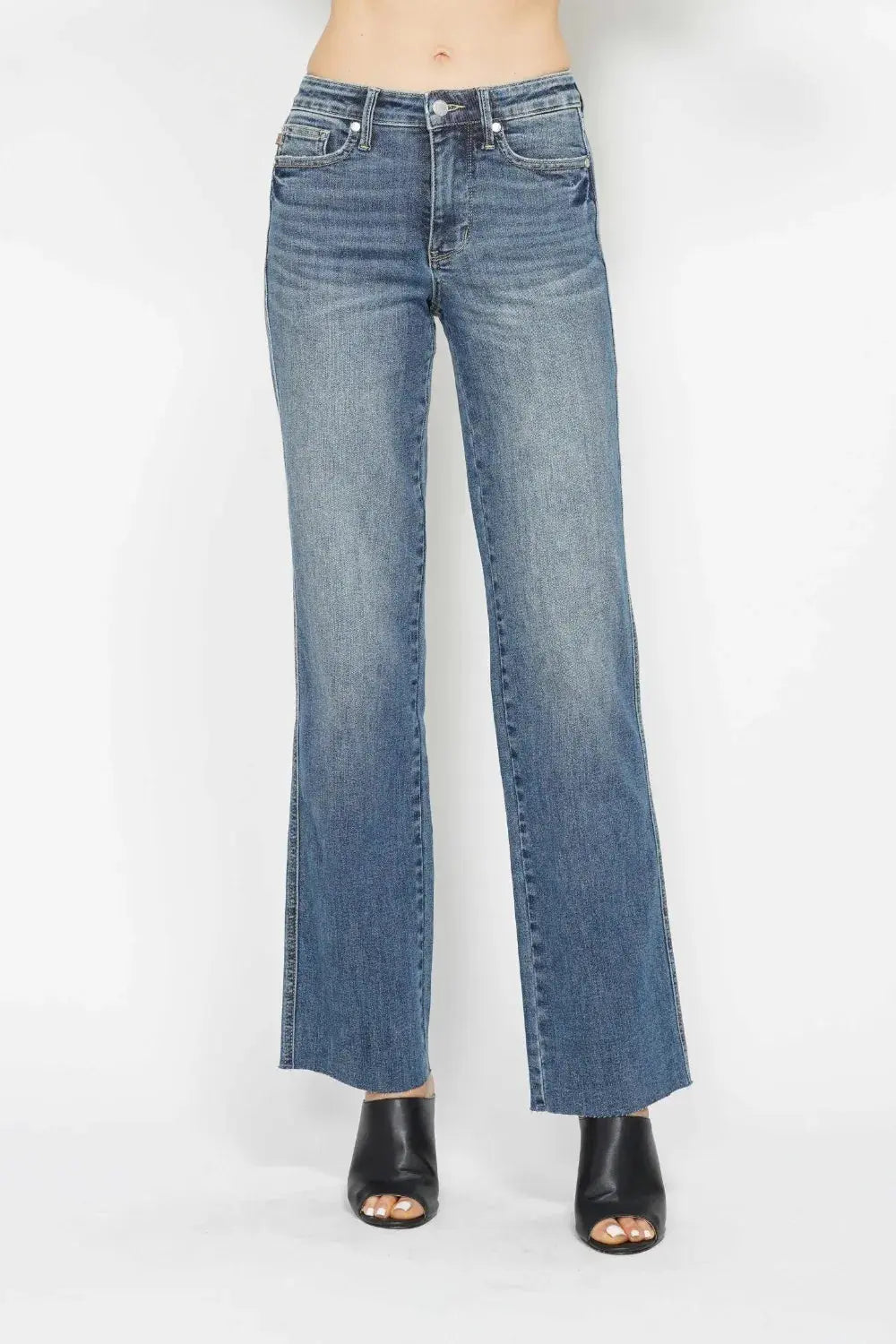 Full Size/Plus Size Tummy Control Straight Judy Blue Jeans - Be Bliss Boutique