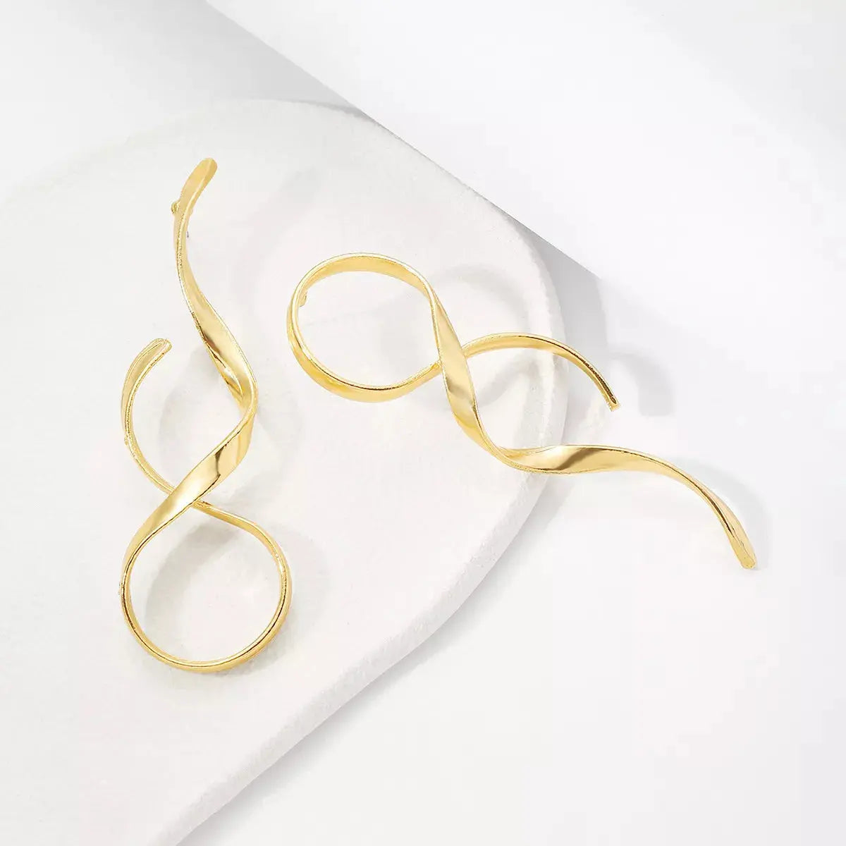 Alloy Spiral Drop Earrings - Be Bliss Boutique