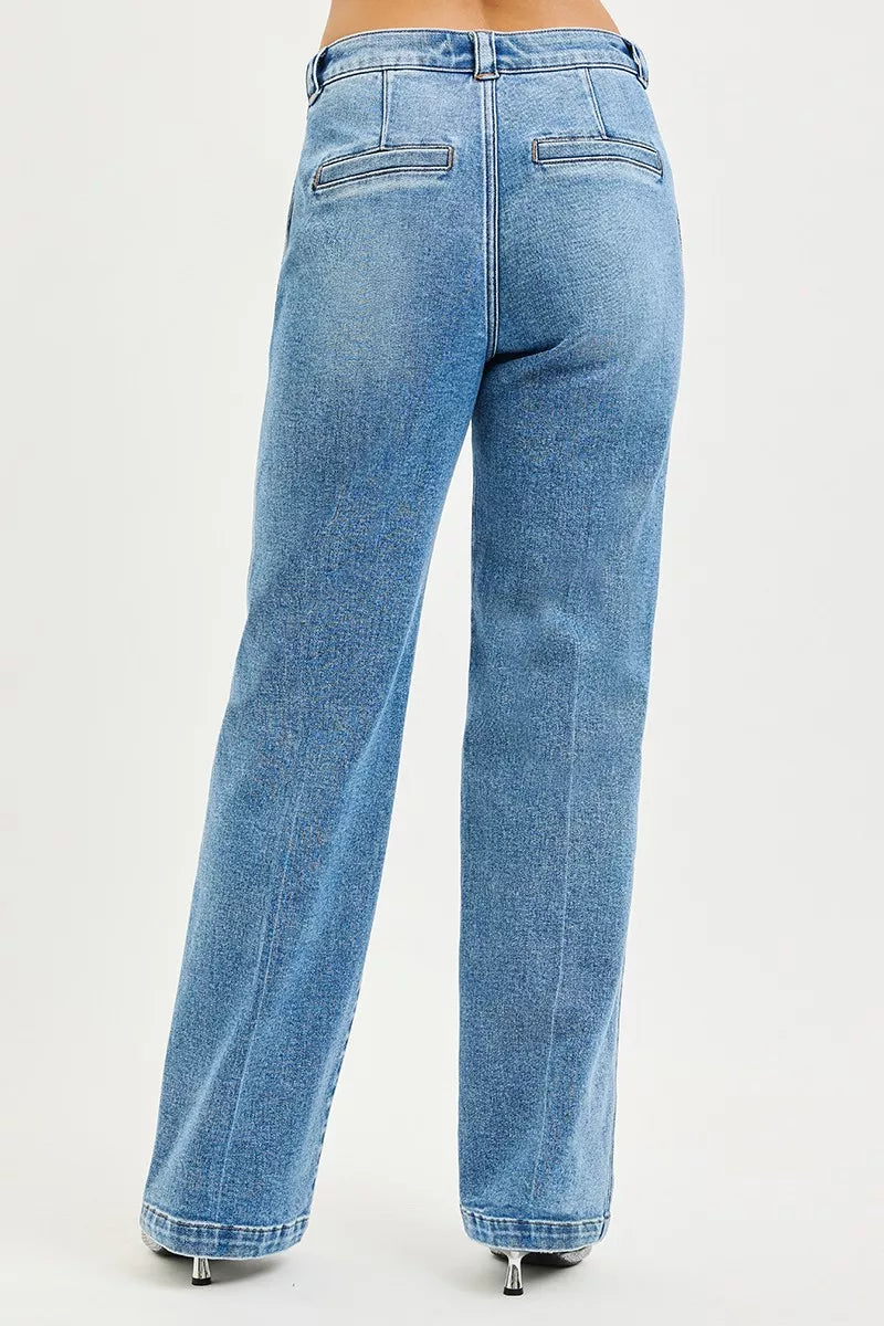 RISEN Jeans - Slouchy Straight Jeans - Be Bliss Boutique