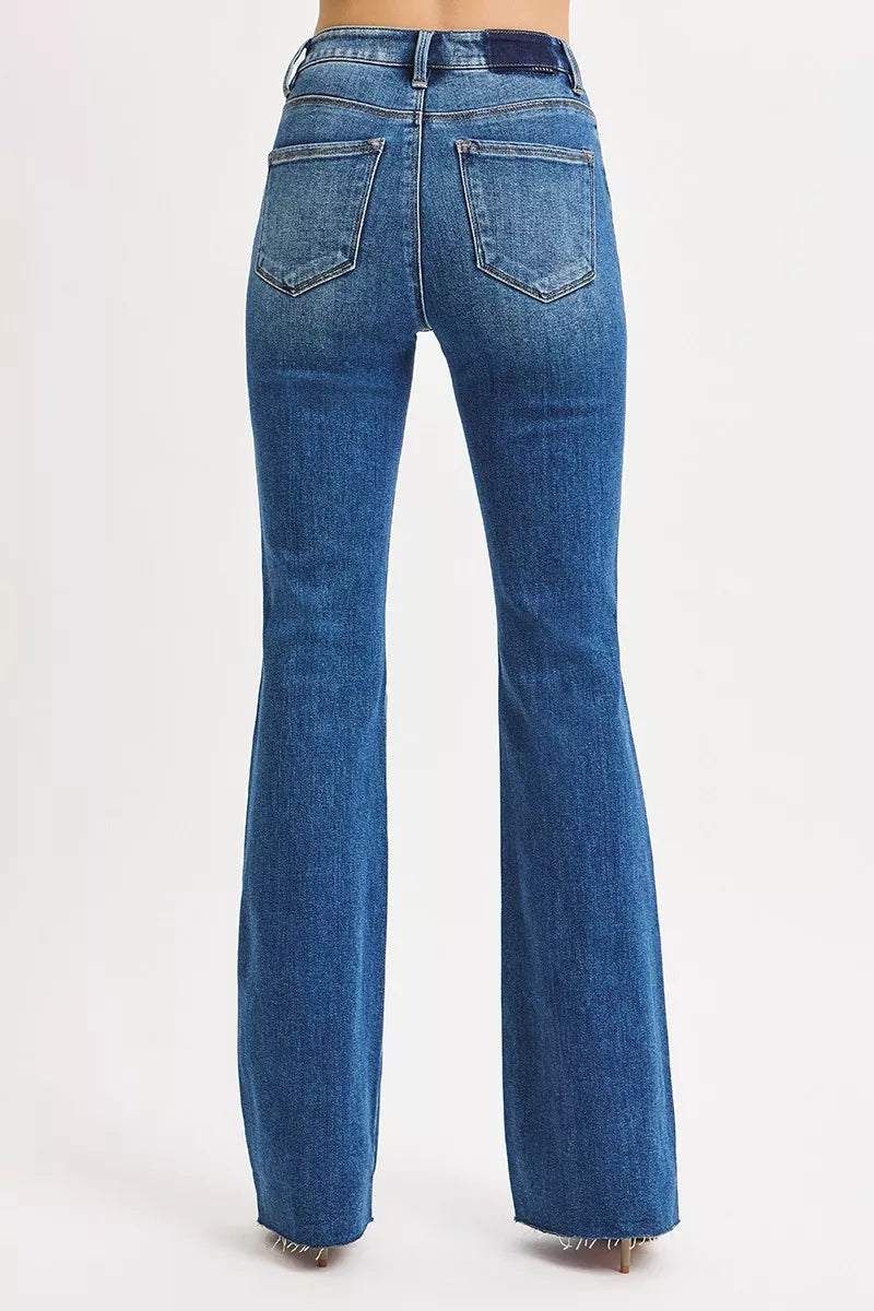 RISEN High Rise Flare Jeans -  Be Bliss Boutique