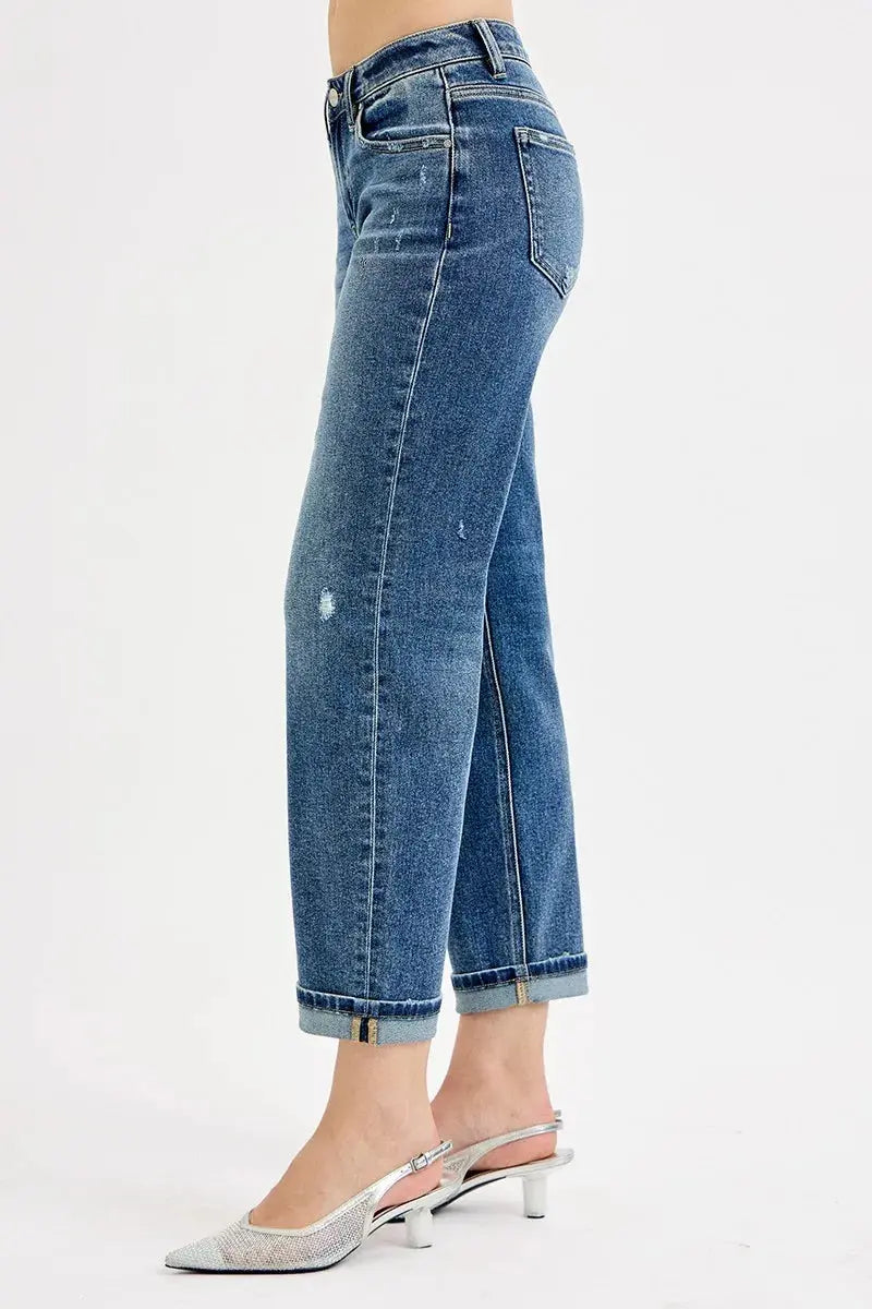 Low-Rise Crop Boyfriend RISEN Jeans – Full & Plus Size - Be Bliss Boutique