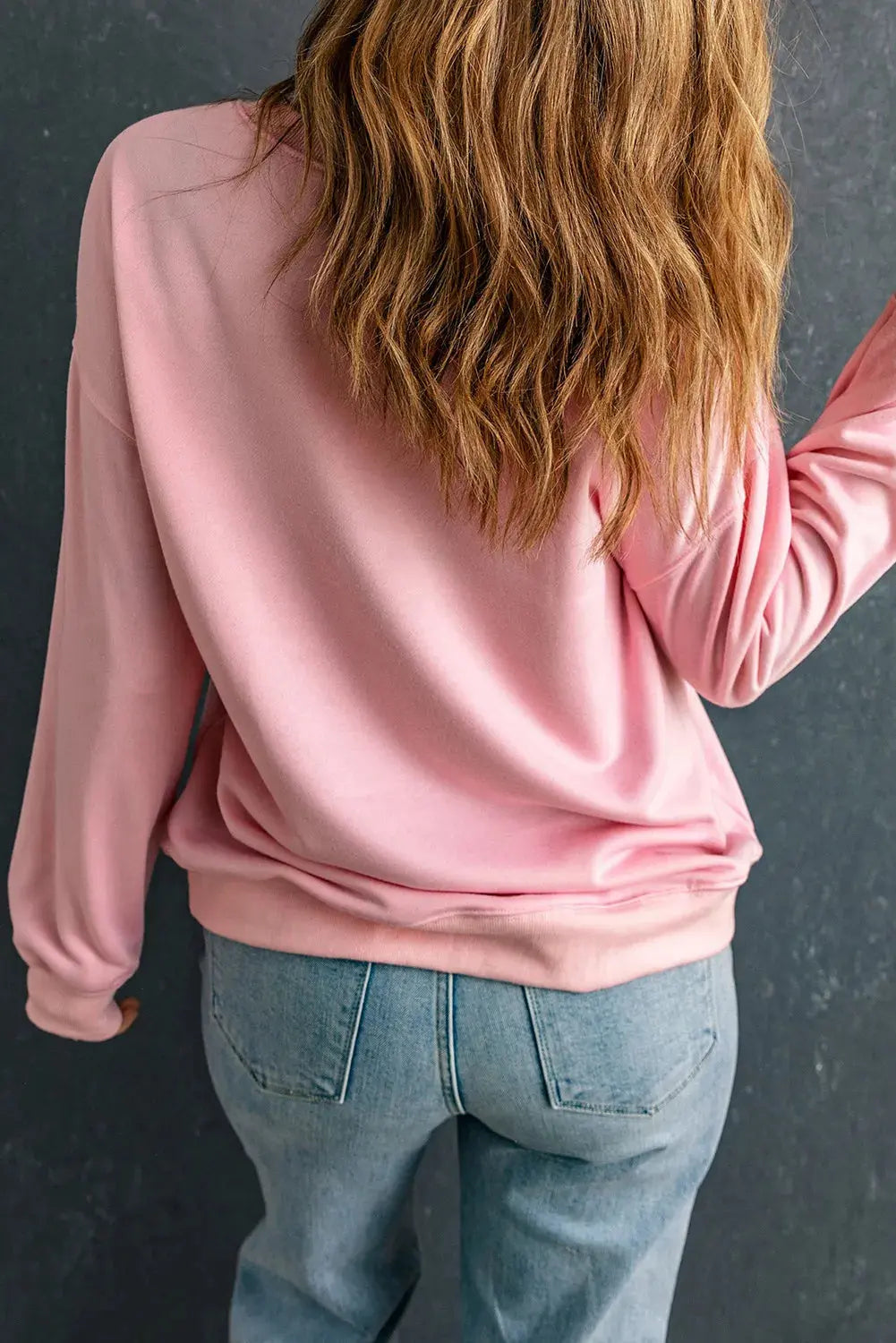 Ghost & Bow Round Neck Halloween Long Sleeve Womens Sweatshirt - Be Bliss Boutique
