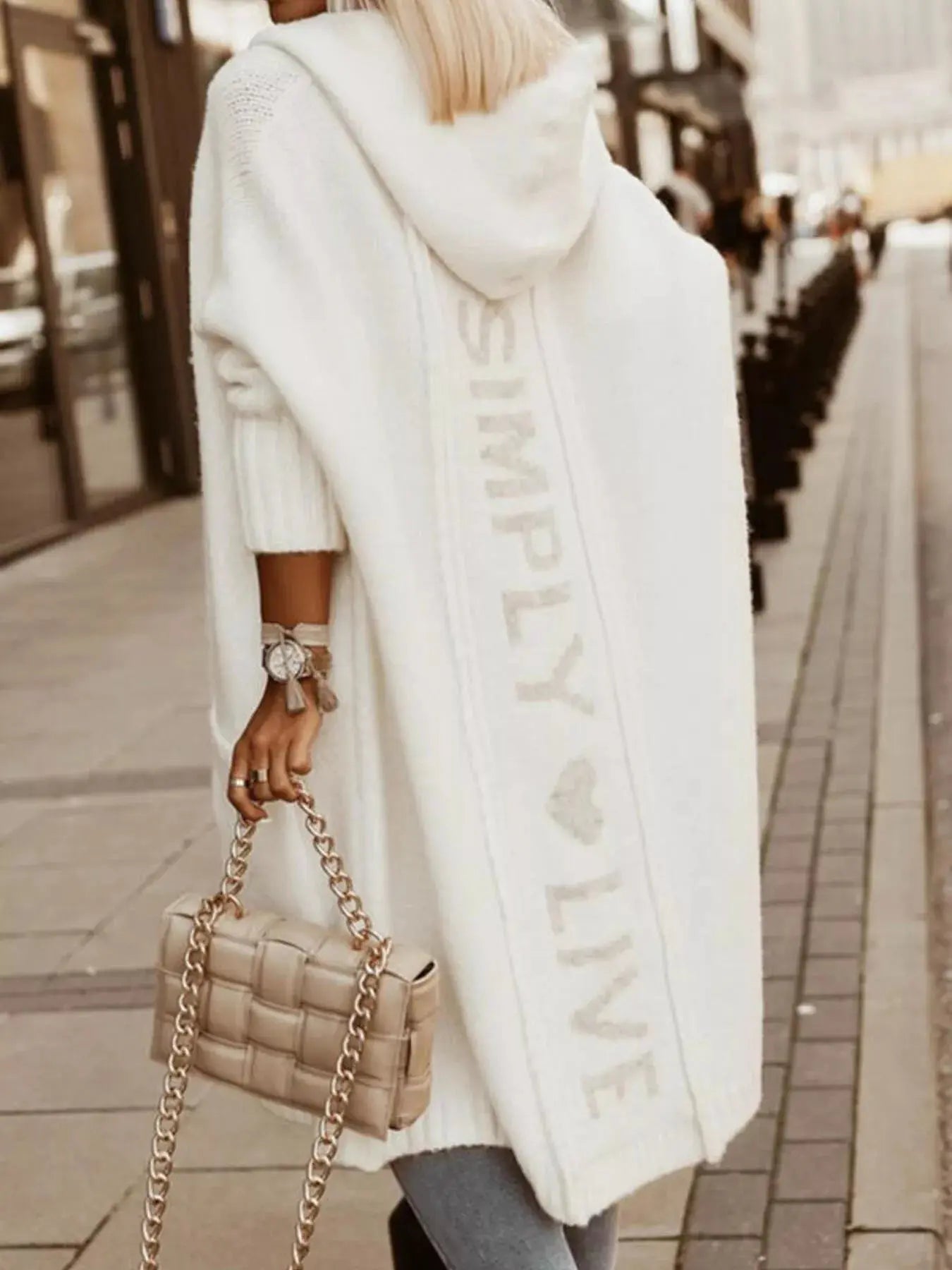 Full Size Hooded Knit Open Front Cardigan - Be Bliss Boutique