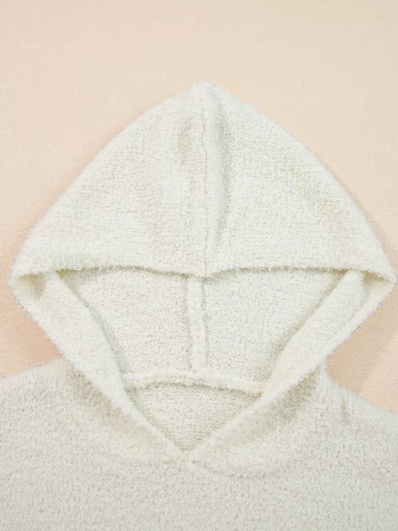 Multicolored Striped Accent Popcorn Hooded Sweater - Be Bliss Boutique