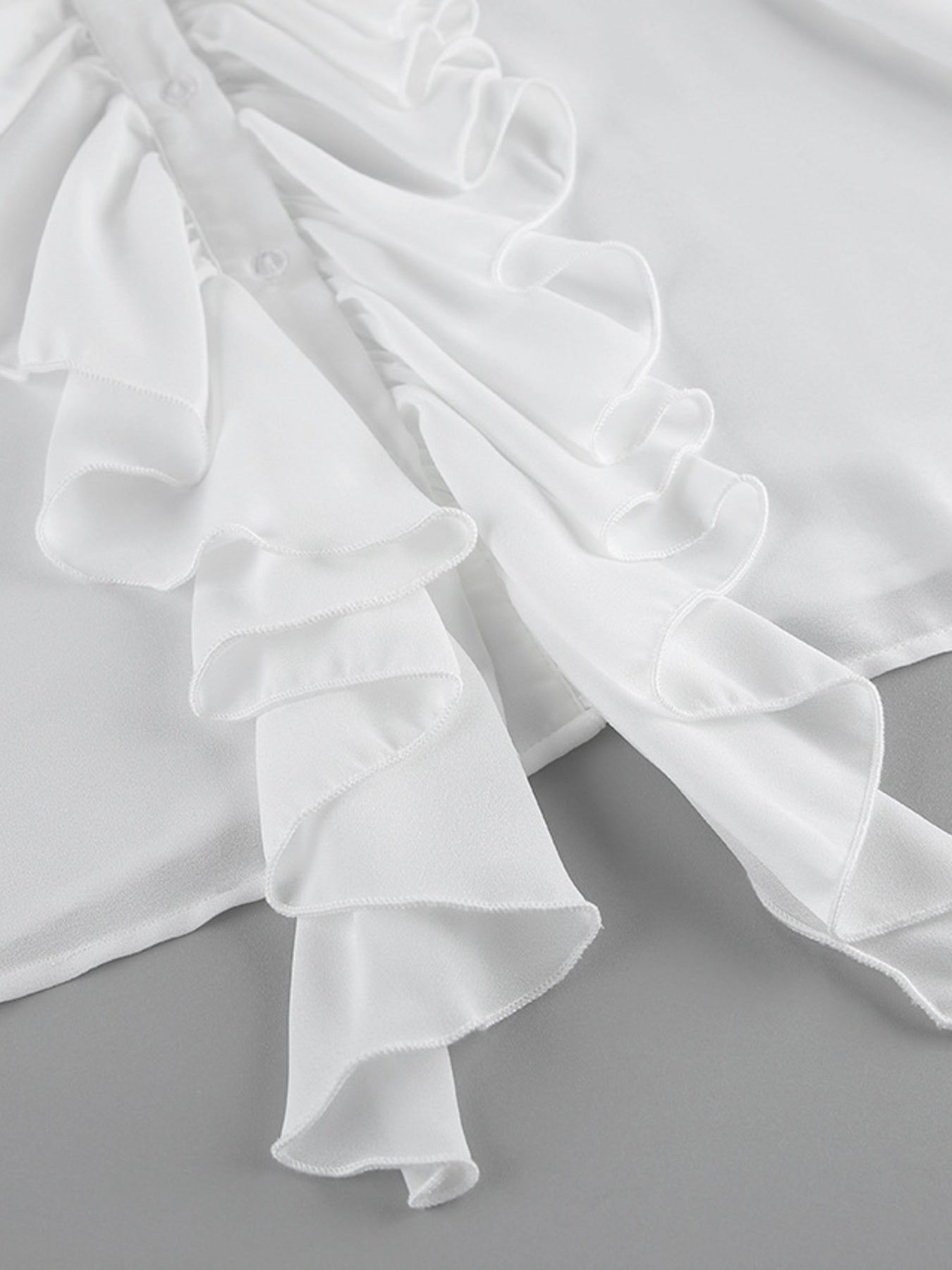 Ruffle Trim Flounce Sleeve Blouse - Be Bliss Boutique