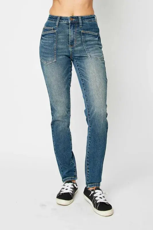 Plus Size High Waist Skinny Judy Blue Jeans - Be Bliss Boutique