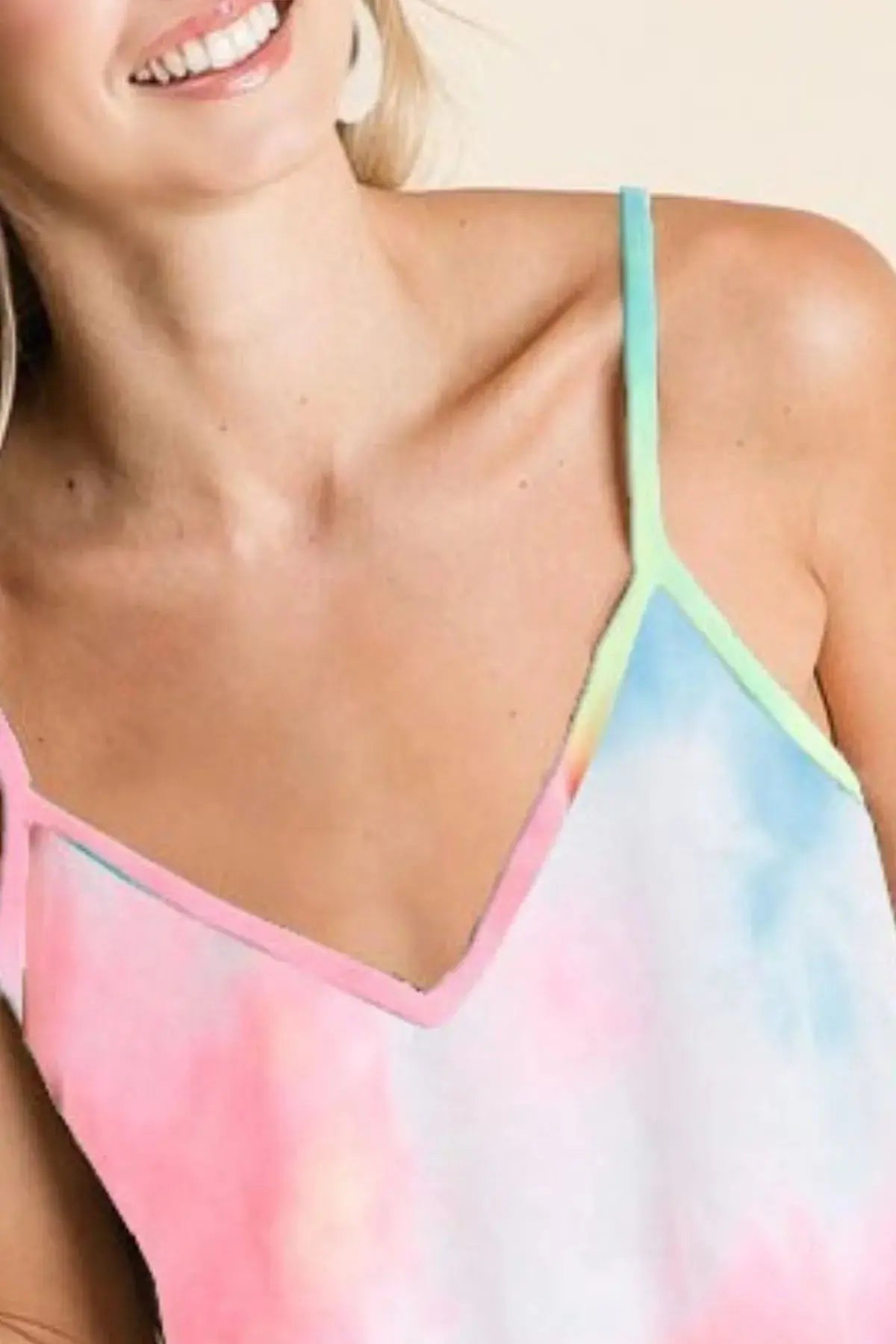 BiBi Tie Dye French Terry Knit Camisole - Be Bliss Boutique