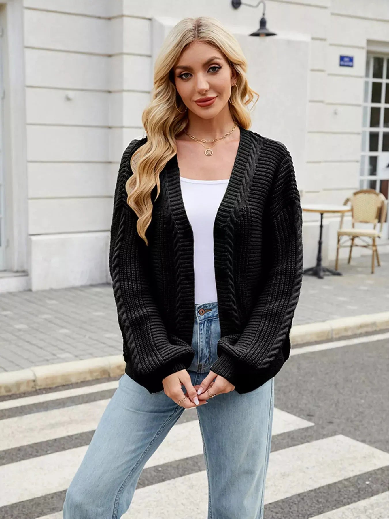 Button Up Long Sleeve Cardigan - Be Bliss Boutique