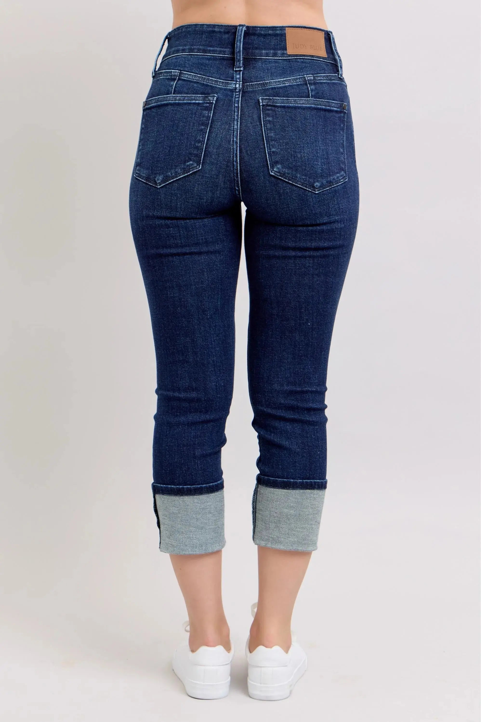 High-Waist Double Waist Band Skinny Leg Judy Blue Jeans - Be Bliss Boutique