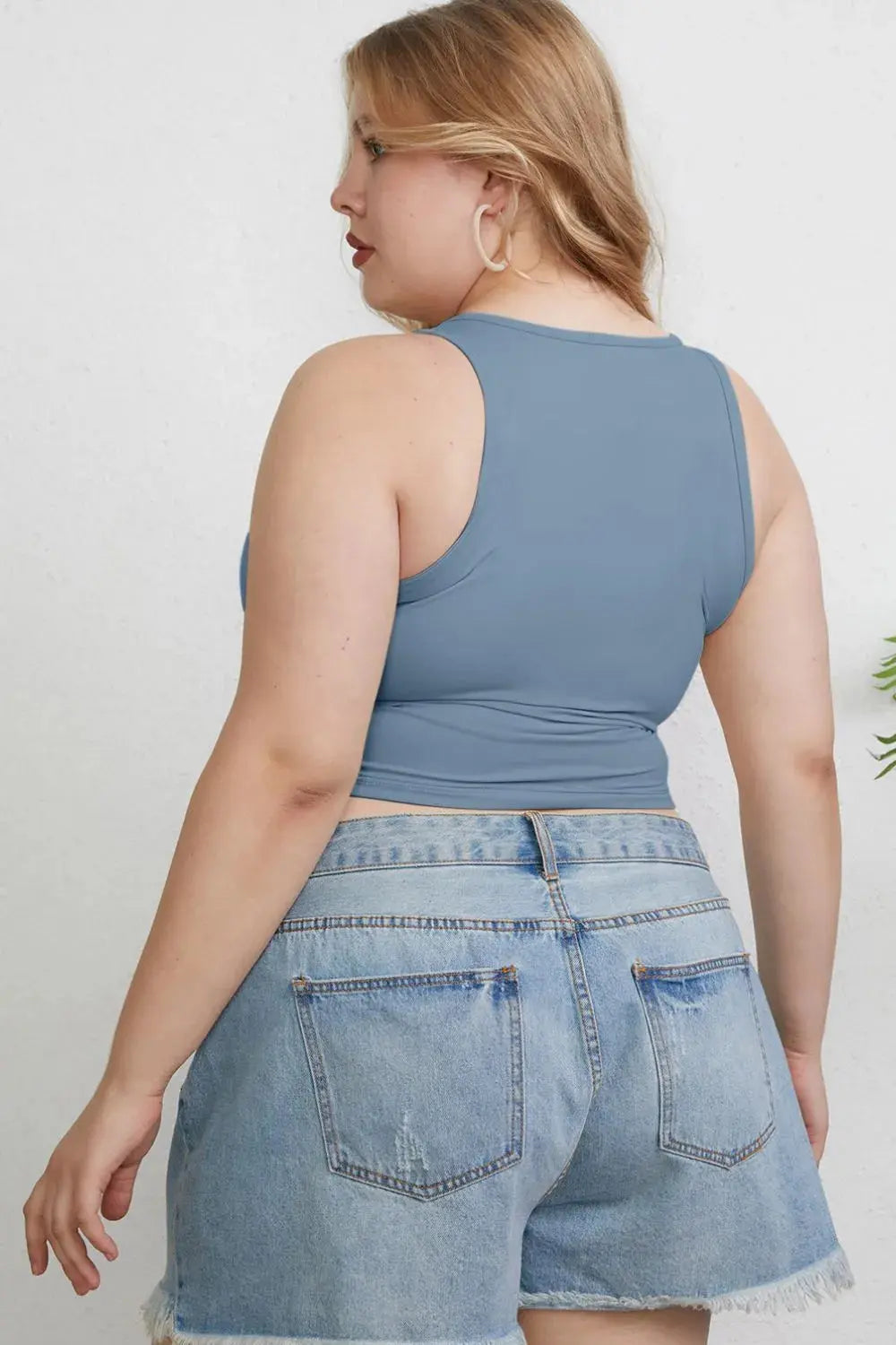 Basic Bae Full Size Round Neck Slim Fit Stretch Tank Top - Be Bliss Boutique