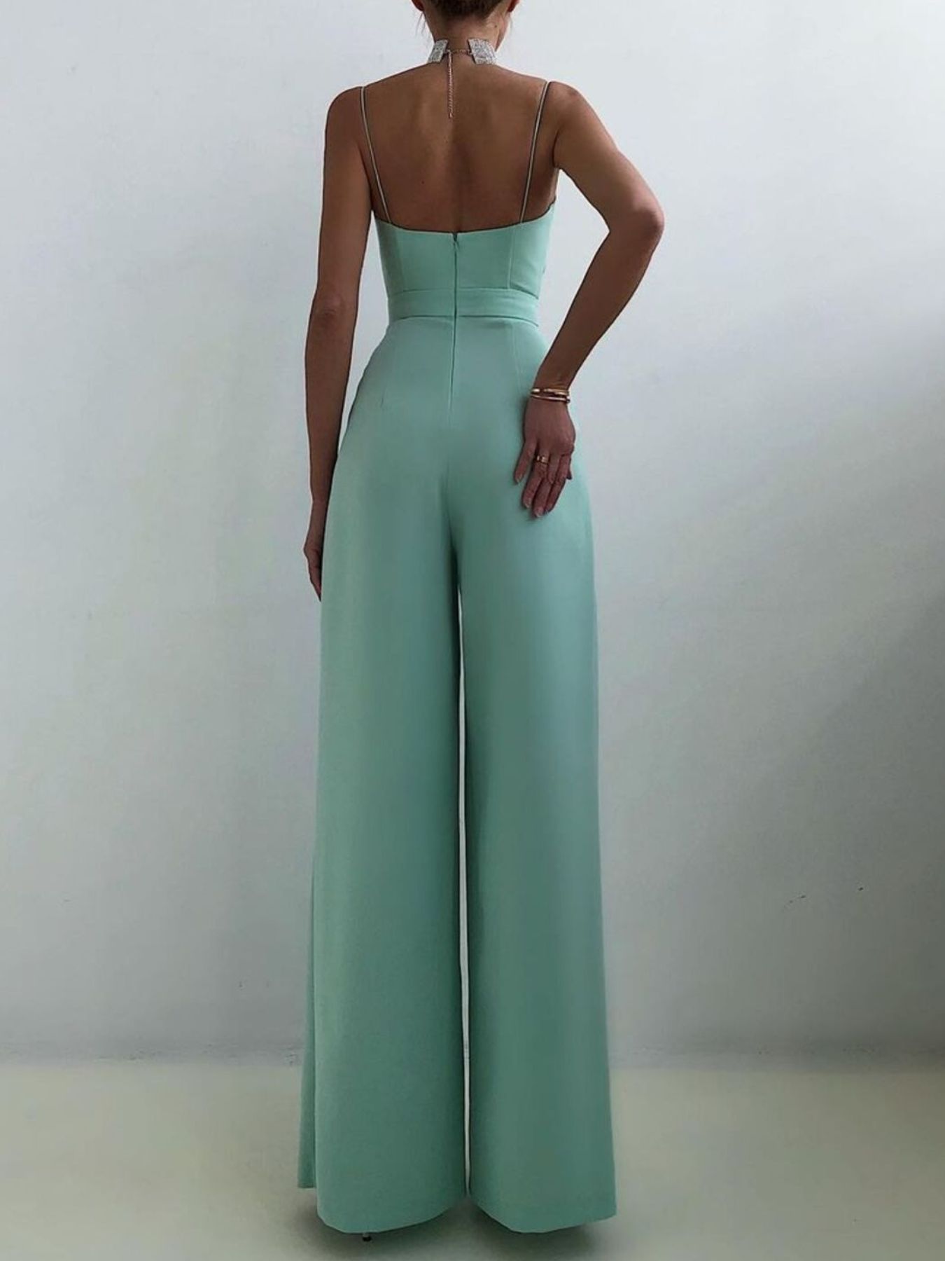 Full Size Spaghetti Strap Wide Leg Jumpsuit - Be Bliss Boutique