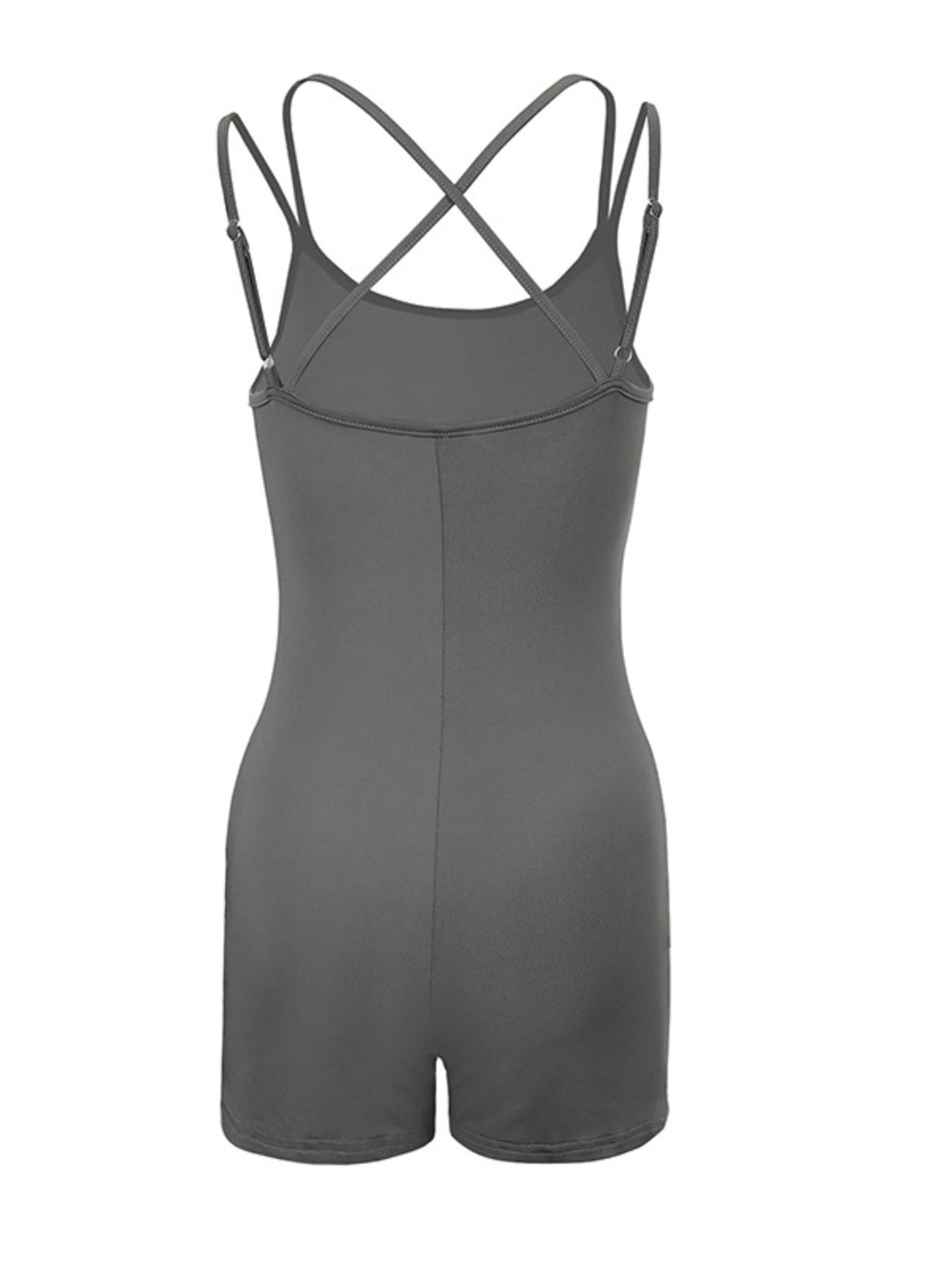 Double Spaghetti Strap Active Romper - Be Bliss Boutique