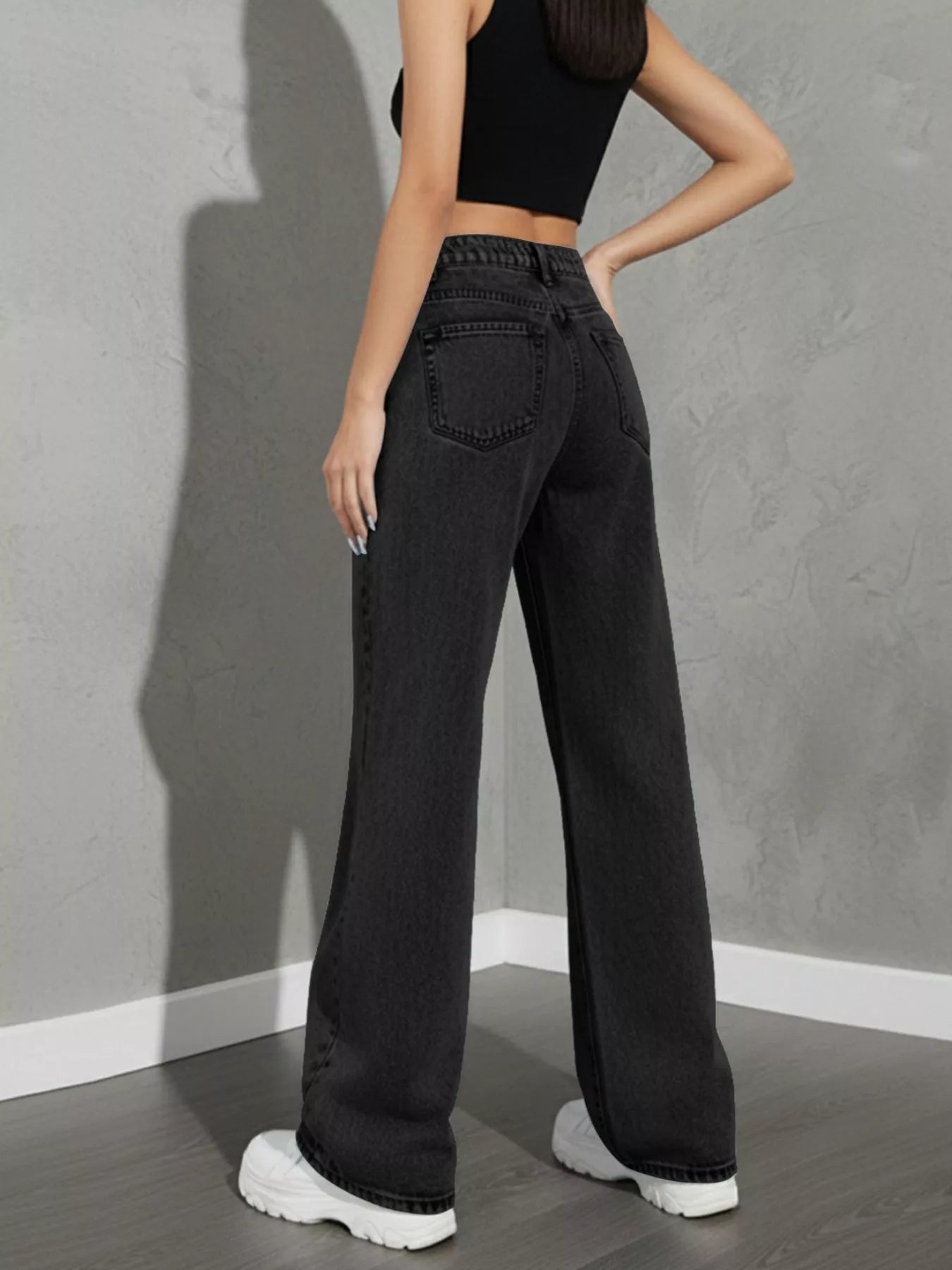 High Waist Wide Leg Denim Jeans - Be Bliss Boutique