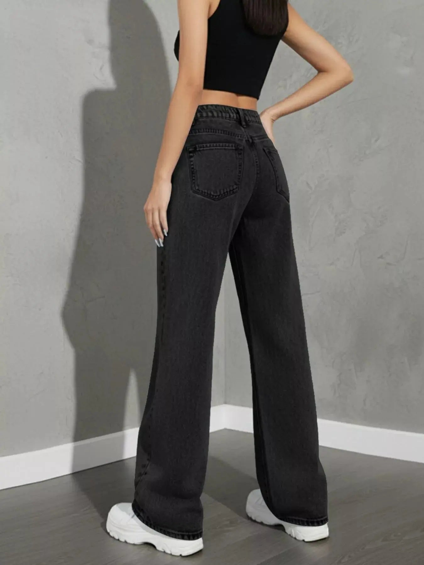 High Waist Wide Leg Denim Jeans - Be Bliss Boutique