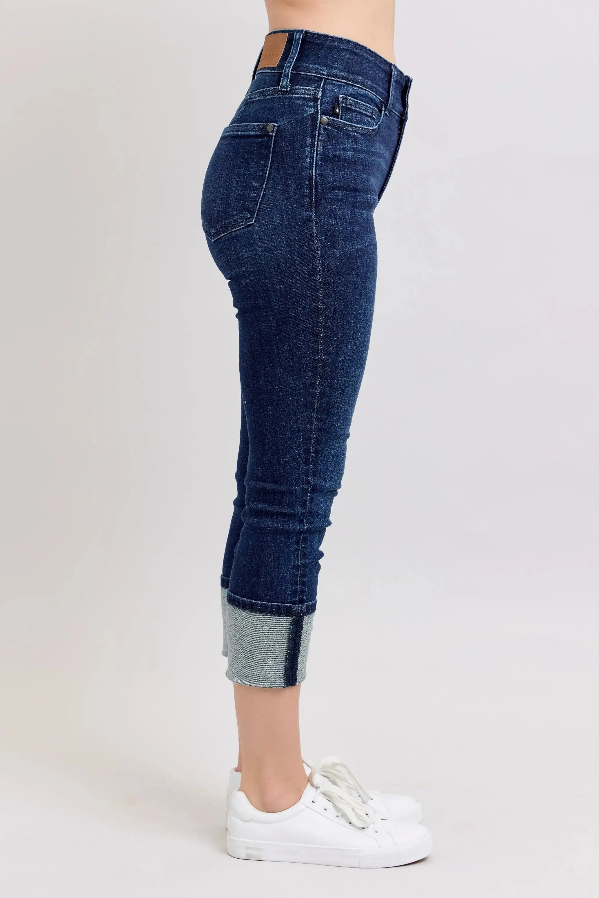 High-Waist Double Waist Band Skinny Leg Judy Blue Jeans - Be Bliss Boutique
