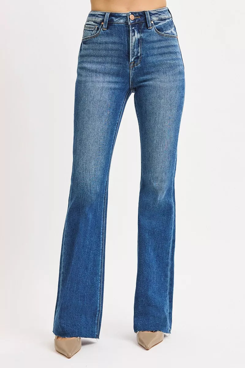 RISEN High Rise Flare Jeans -  Be Bliss Boutique