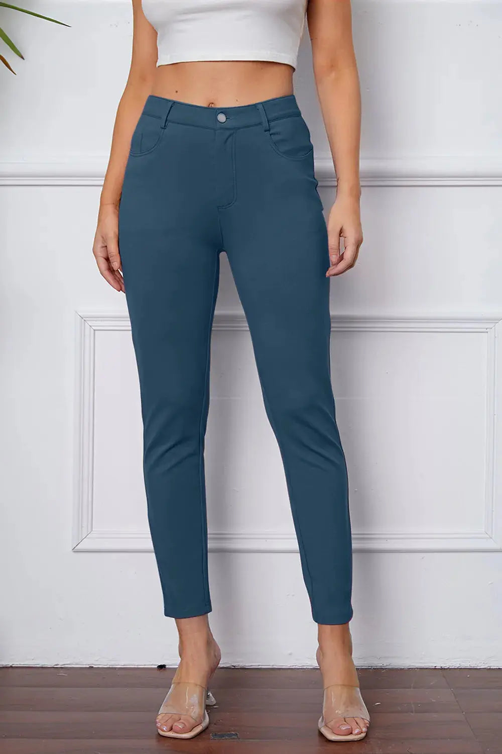 Basic BAE Full Size StretchyStitch High Waist Skinny Pants - Be Bliss Boutique