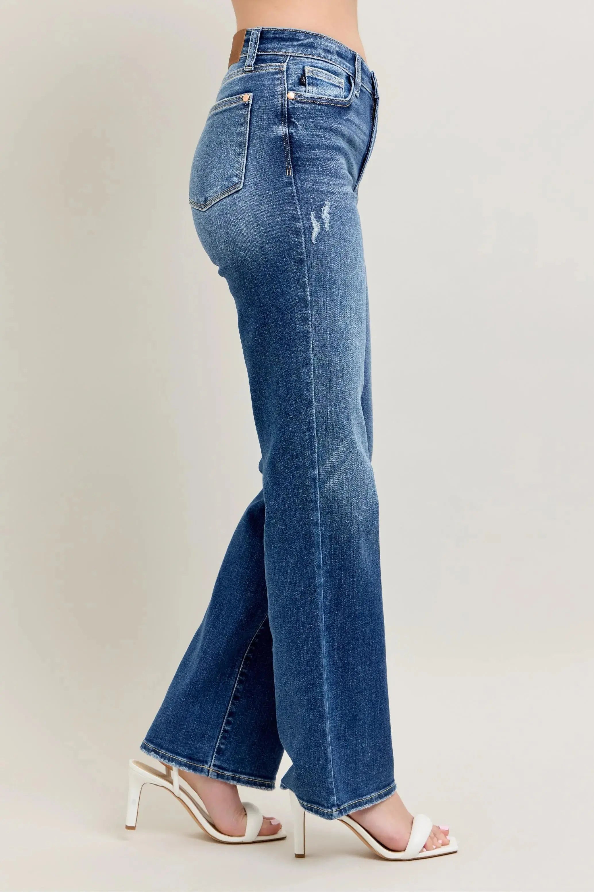 Judy Blue Jeans - Full Size/Plus Size High Waist 90's Straight Leg - Be Bliss Boutique