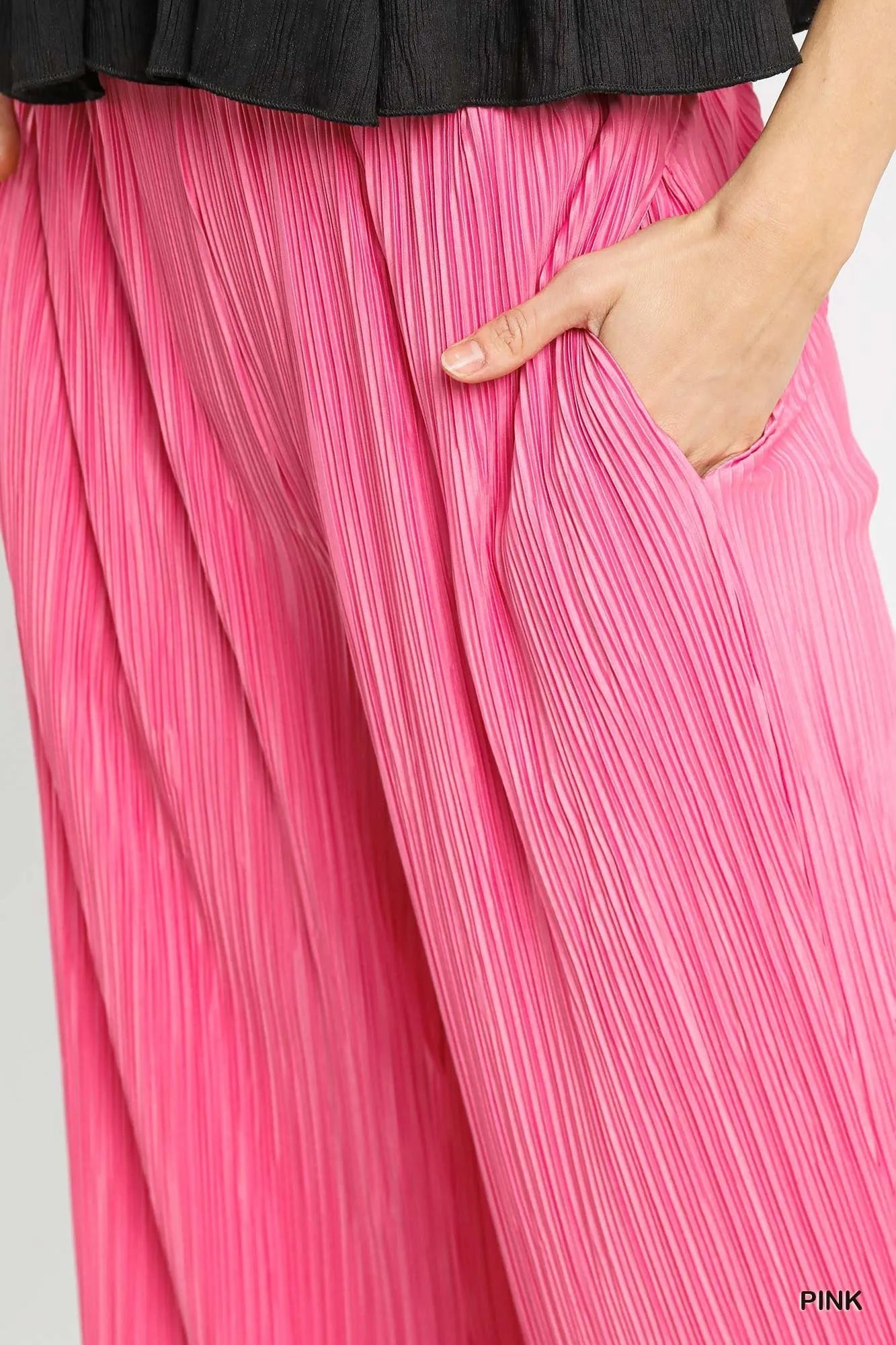 Umgee Wide Leg Textured Womens Palazzo Pants - Be Bliss Boutique