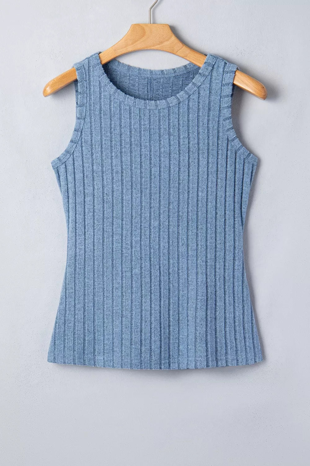 Slim Mineral Wash Ribbed Tank Top - Be Bliss Boutique