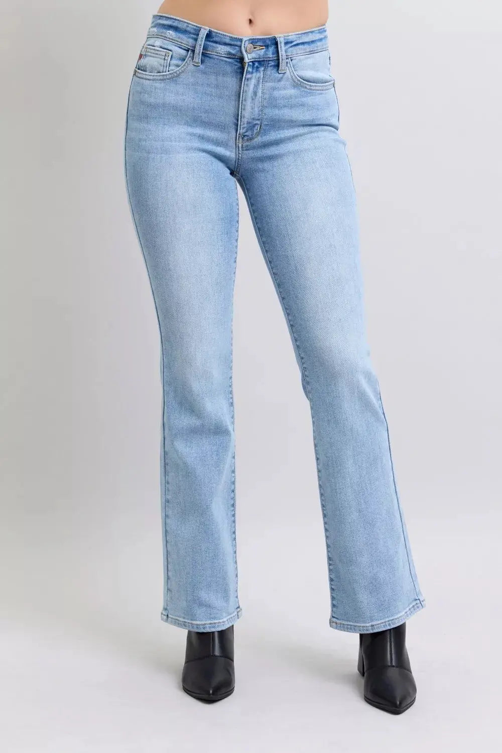 Judy Blue Jeans - Mid Rise Thermal Bootcut Jeans - Be Bliss Boutique
