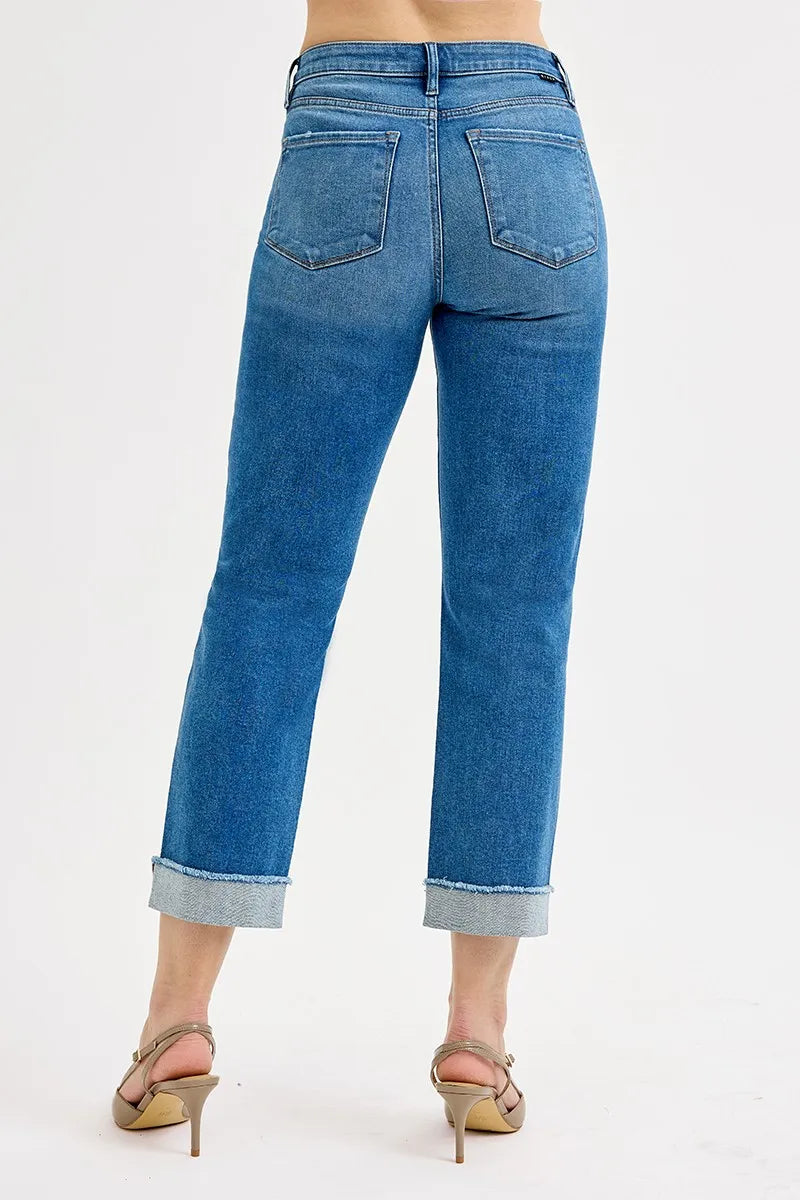 RISEN Jeans - Full Size High Rise Boyfriend Fit Ankle Jeans - Be Bliss Boutique