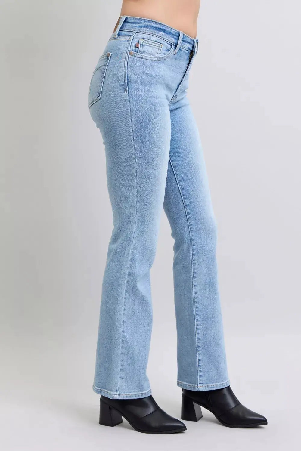 Judy Blue Jeans - Mid Rise Thermal Bootcut Jeans - Be Bliss Boutique