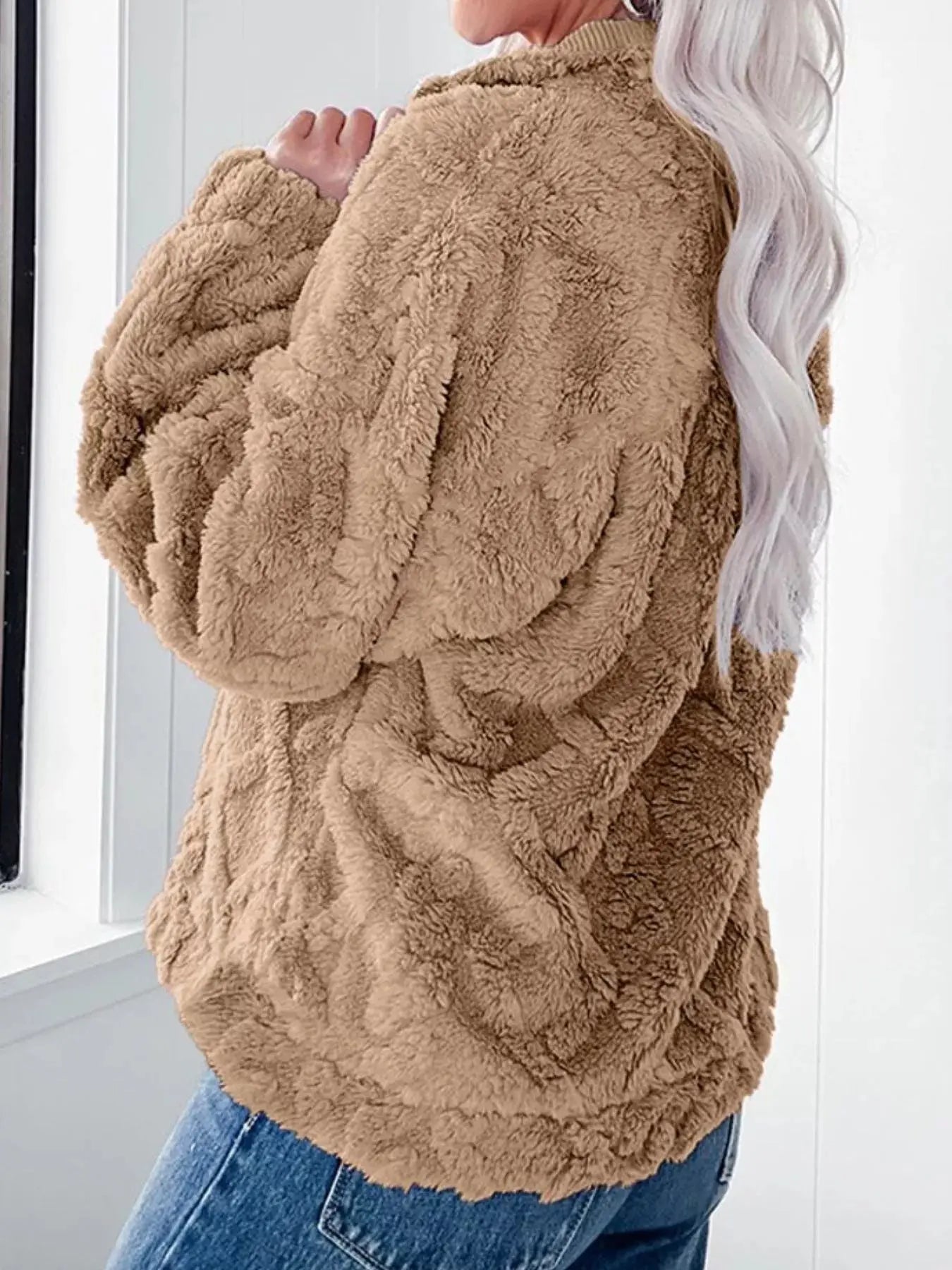 Cozy Fleece Quarter Zip Sweatshirt - Be Bliss Boutique