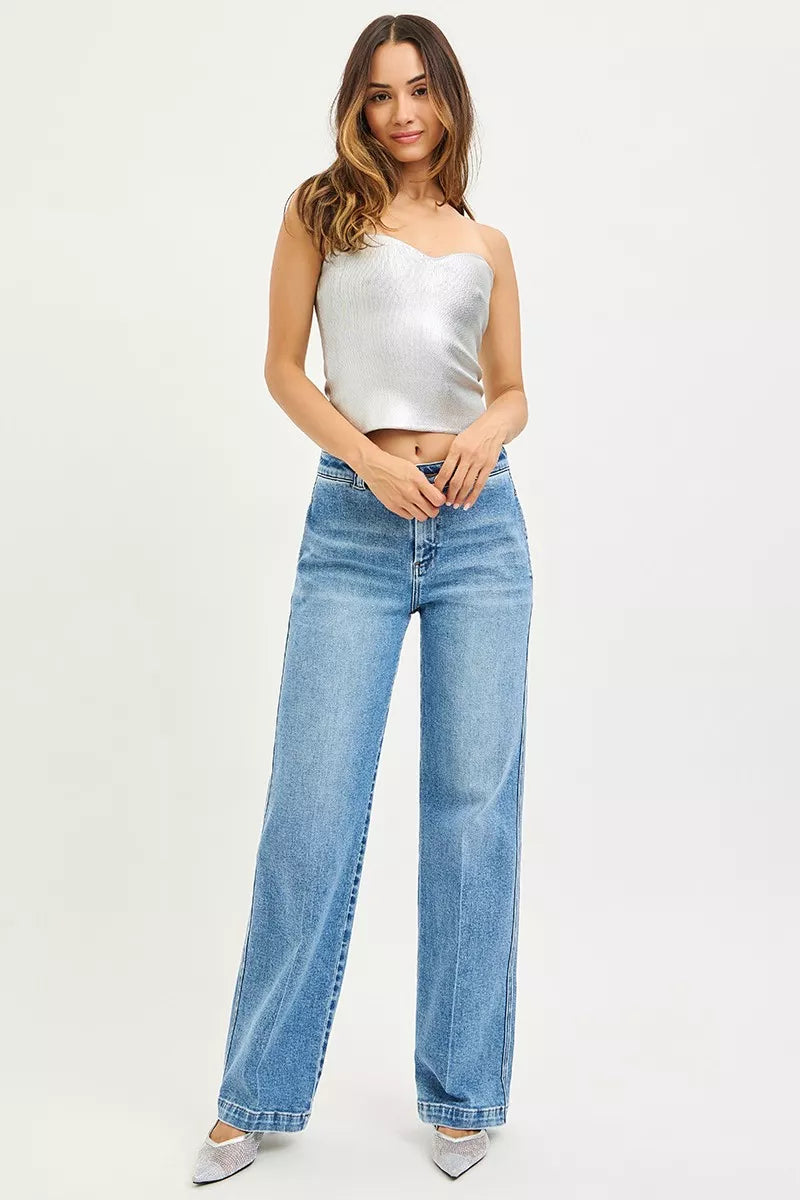 RISEN Jeans - Slouchy Straight Jeans - Be Bliss Boutique