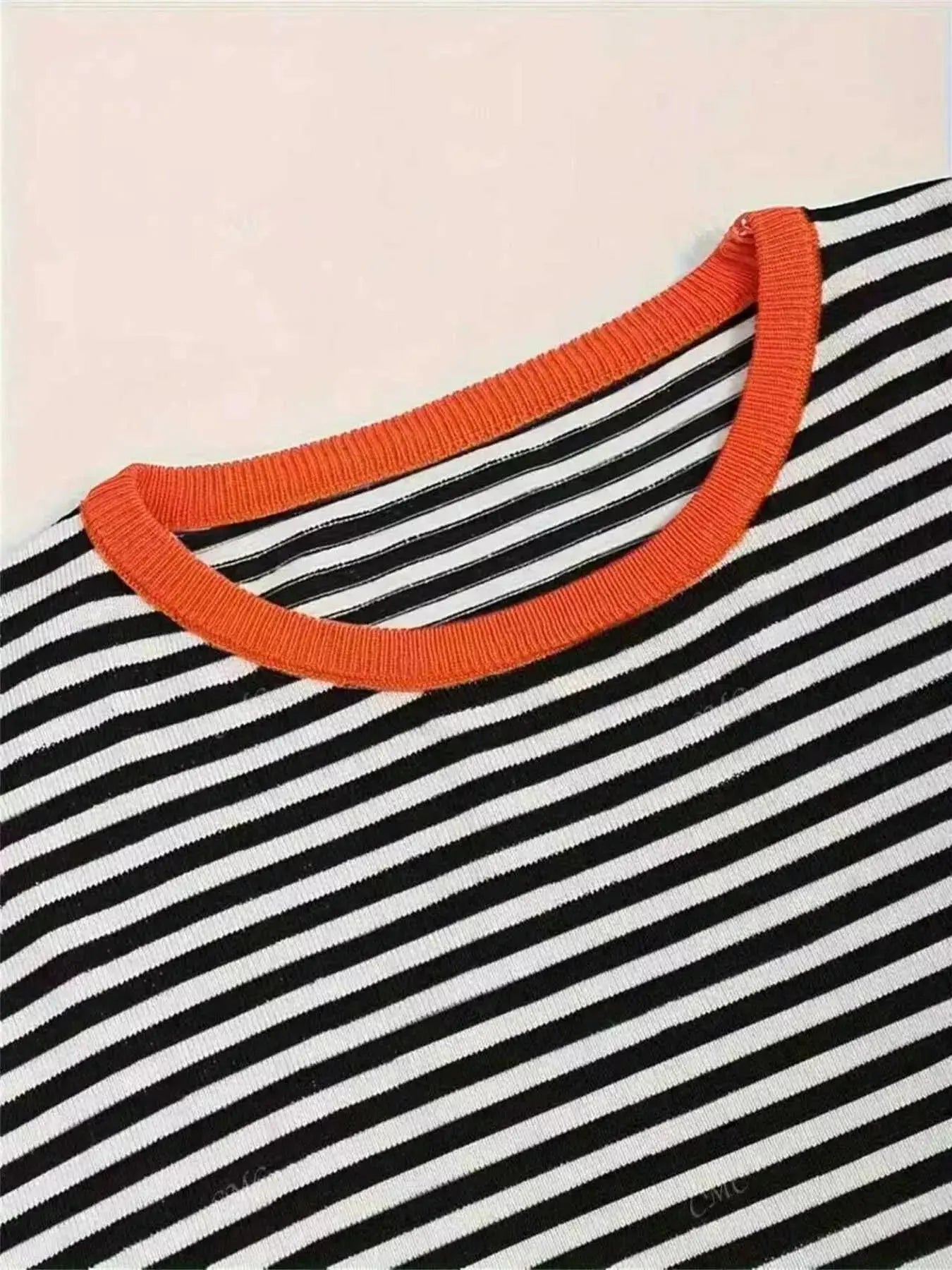 Plus Size Contrast Striped Long Sleeve Sweater - Be Bliss Boutique