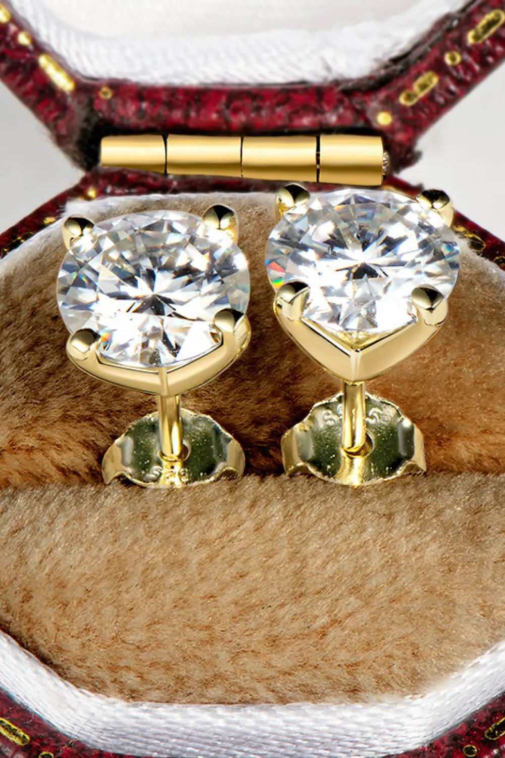 925 Sterling Silver 1 Carat Moissanite Stud Earrings - Be Bliss Boutique