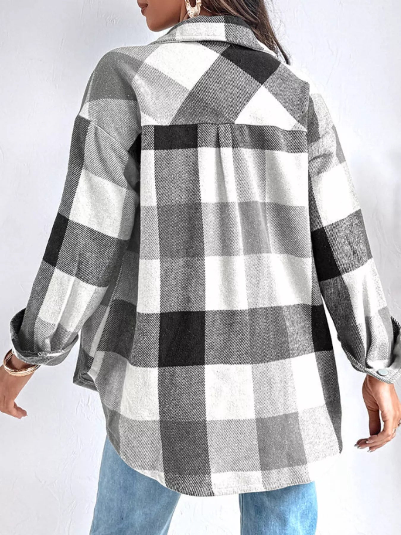 Plaid Button Up Long Sleeve Shirt - Be Bliss Boutique