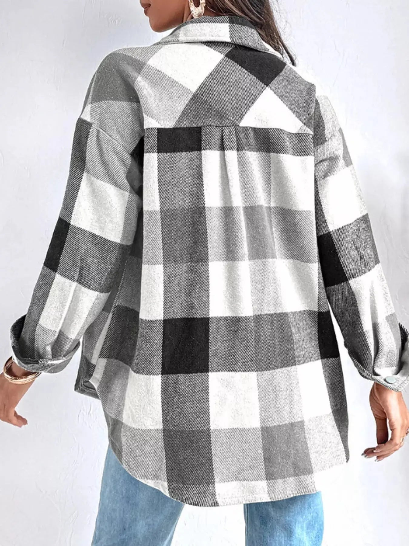 Plaid Button Up Long Sleeve Shirt - Be Bliss Boutique