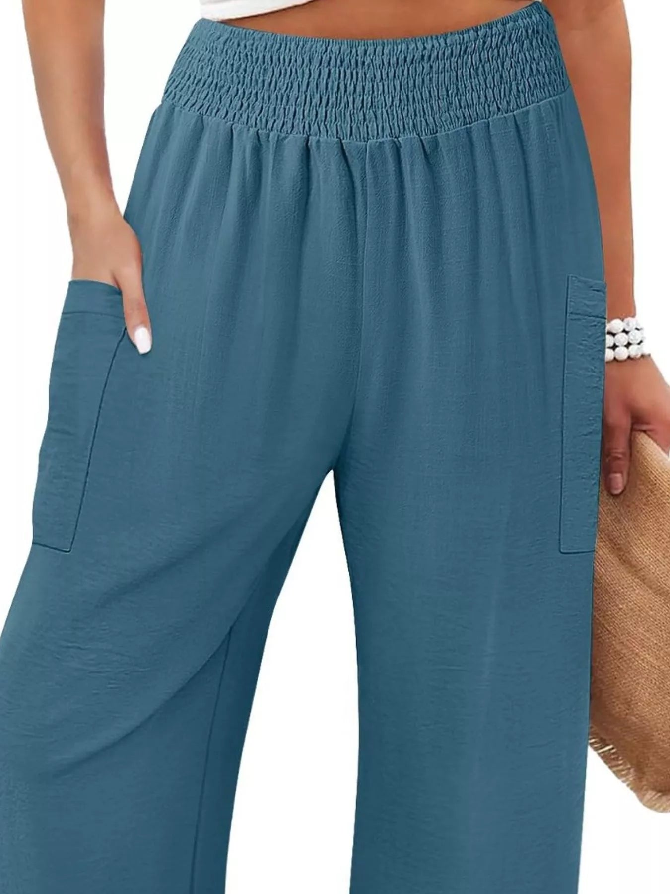 Elastic Waist Pants -  Be Bliss Boutique