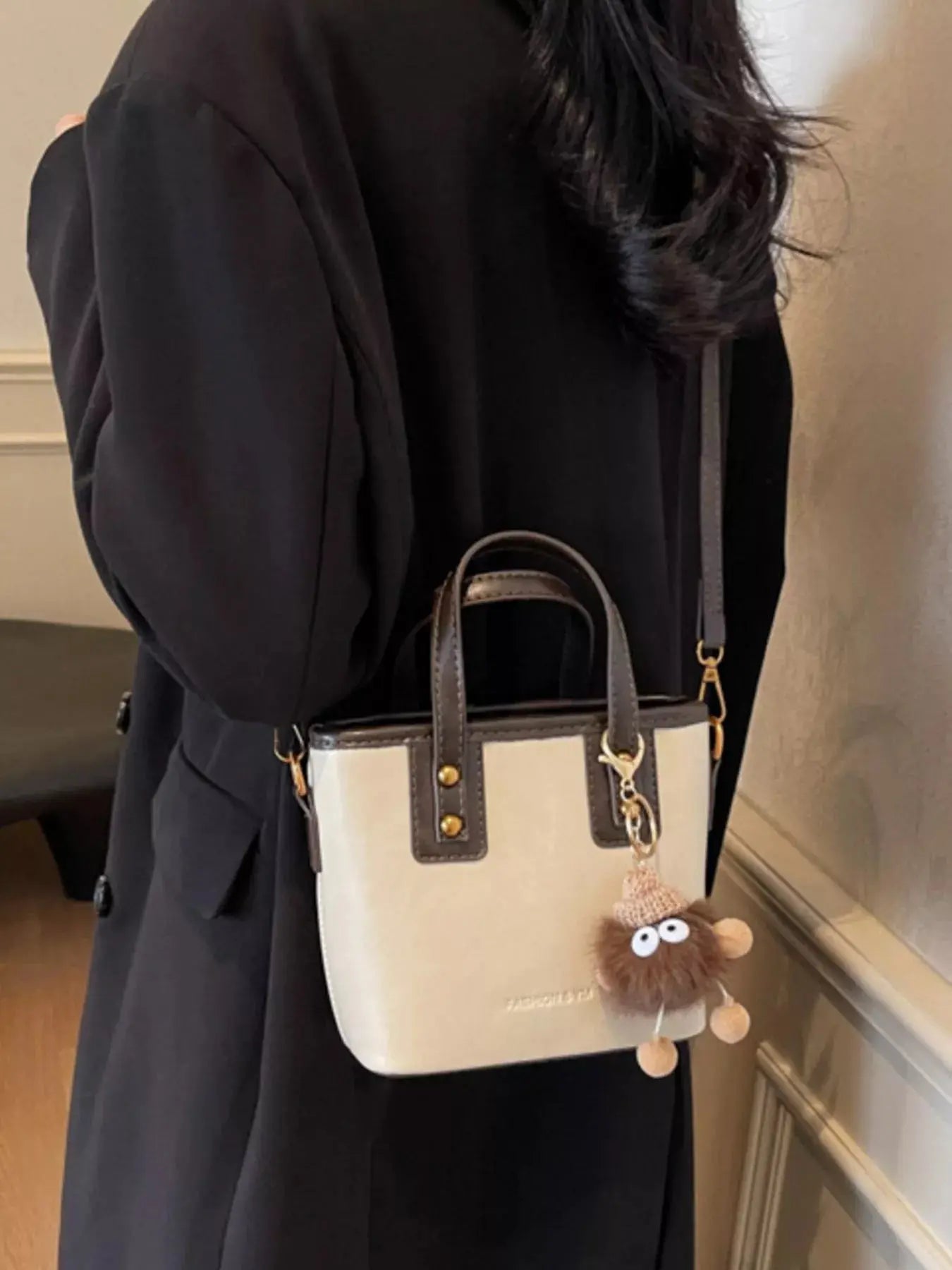 Leather Crossbody Bag with Charm - Be Bliss Boutique