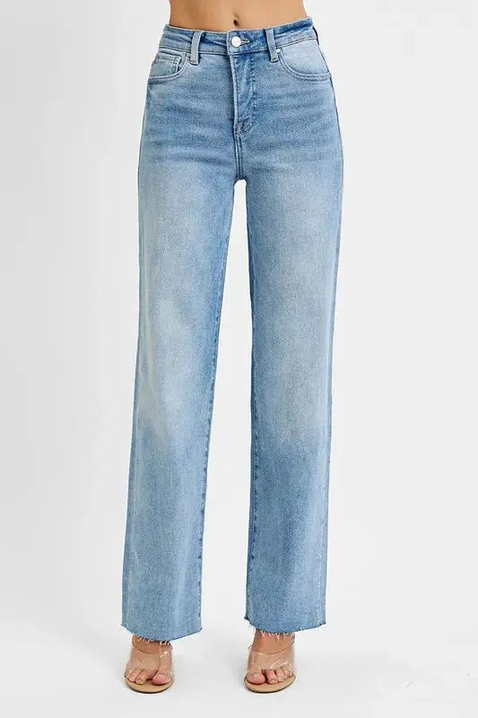 Tummy Control Rise Straight Leg RISEN Jeans - Be Bliss Boutique
