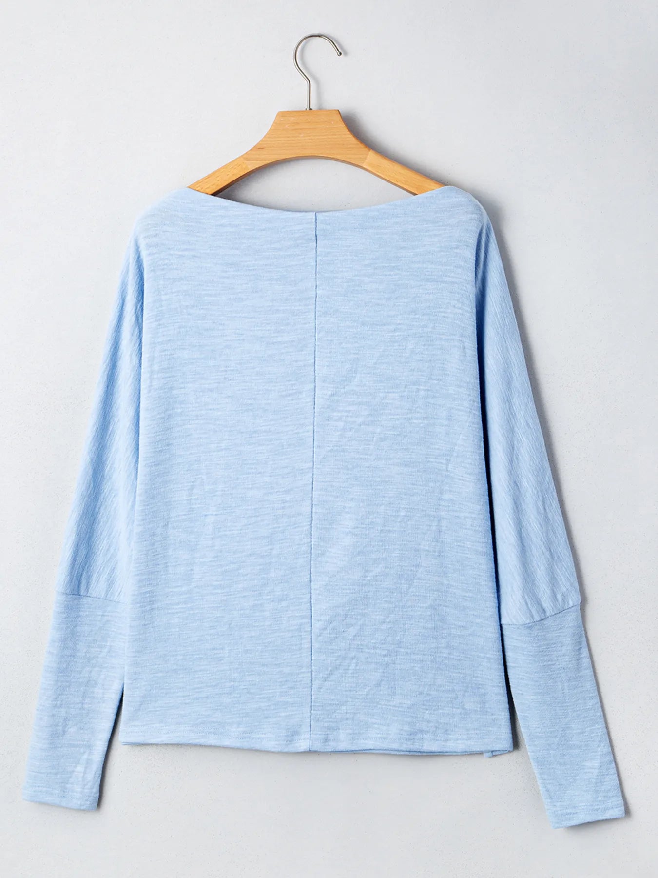 Solid Color Batwing Long Sleeve Top -  Be Bliss Boutique