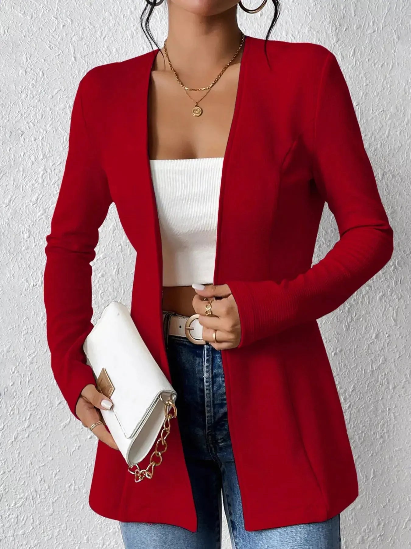 One Button Womens Long Sleeve Blazer - Be Bliss Boutique