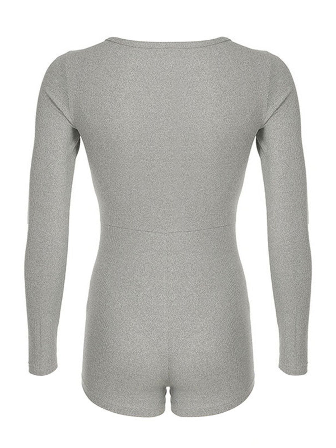 Deep V Neck Long Sleeve Romper - Be Bliss Boutique