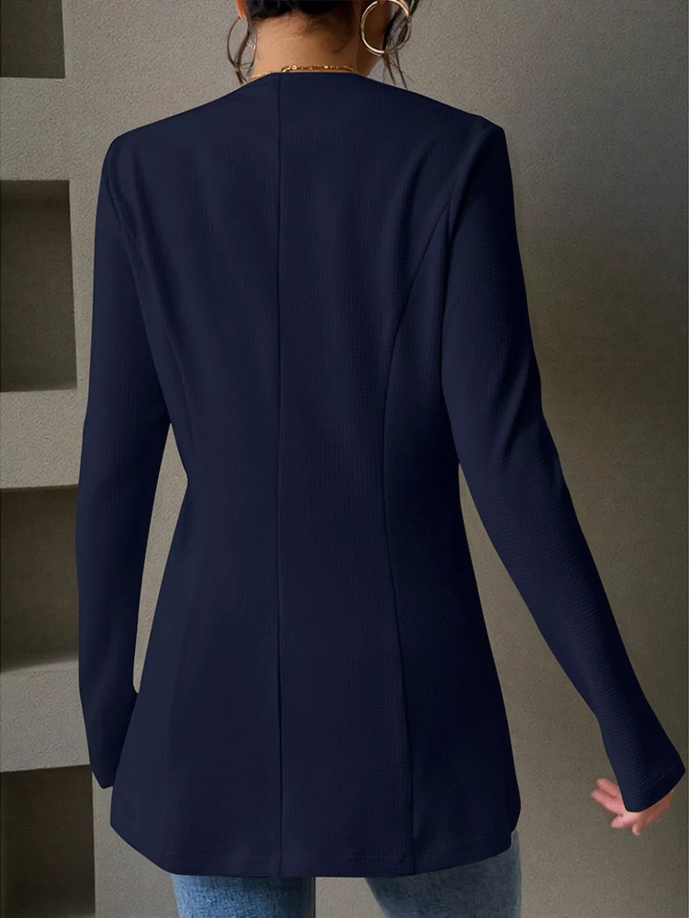One Button Long Sleeve Blazer -  Be Bliss Boutique