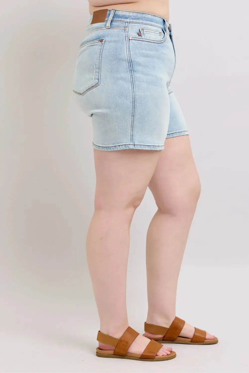 Judy Blue Jeans Plus Size 2 Button Denim Shorts with Pockets - Be Bliss Boutique