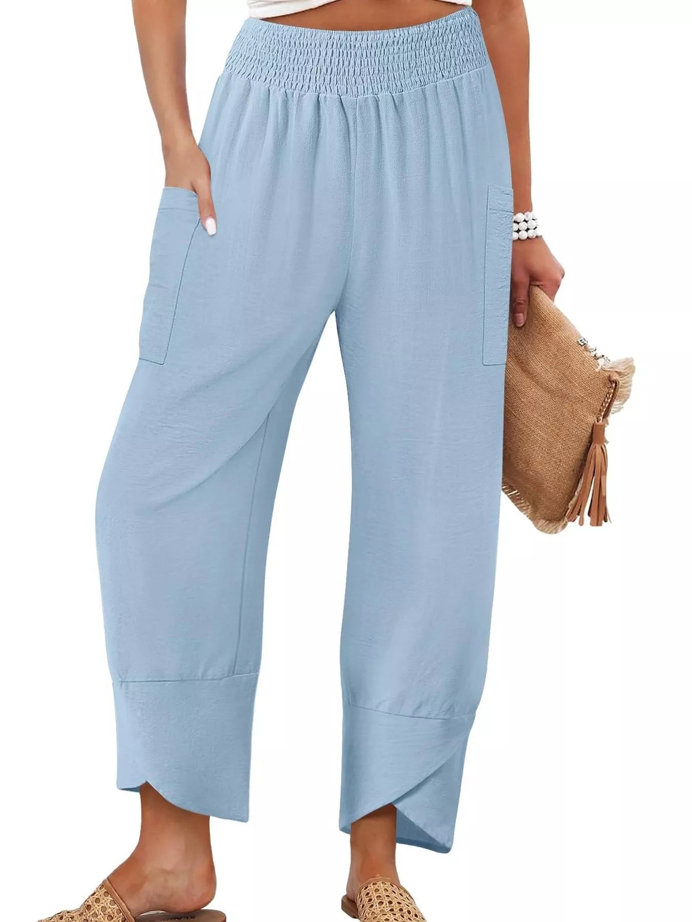 Elastic Waist Pants -  Be Bliss Boutique