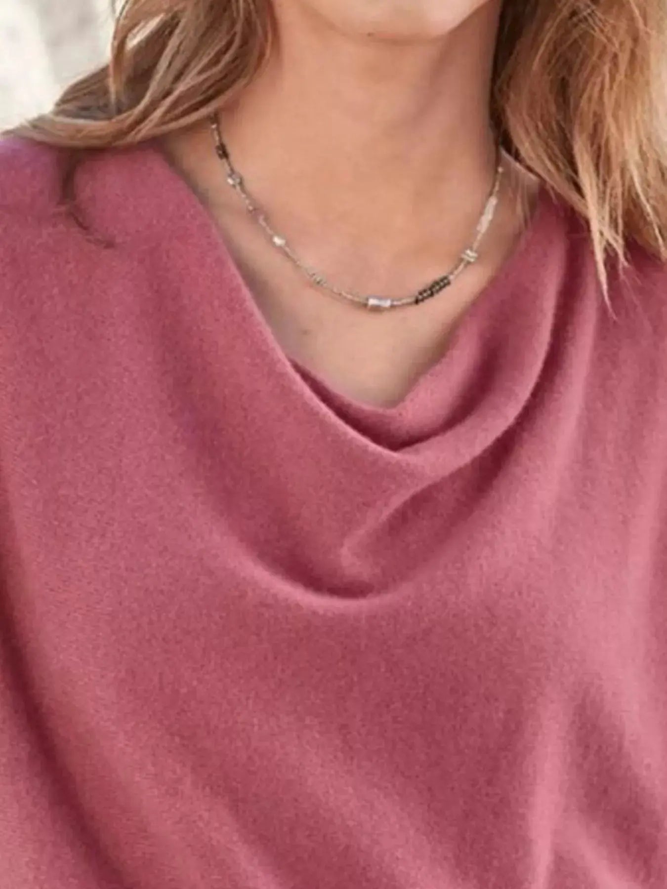 Full Size Cowl Neck Long Sleeve Top - Be Bliss Boutique