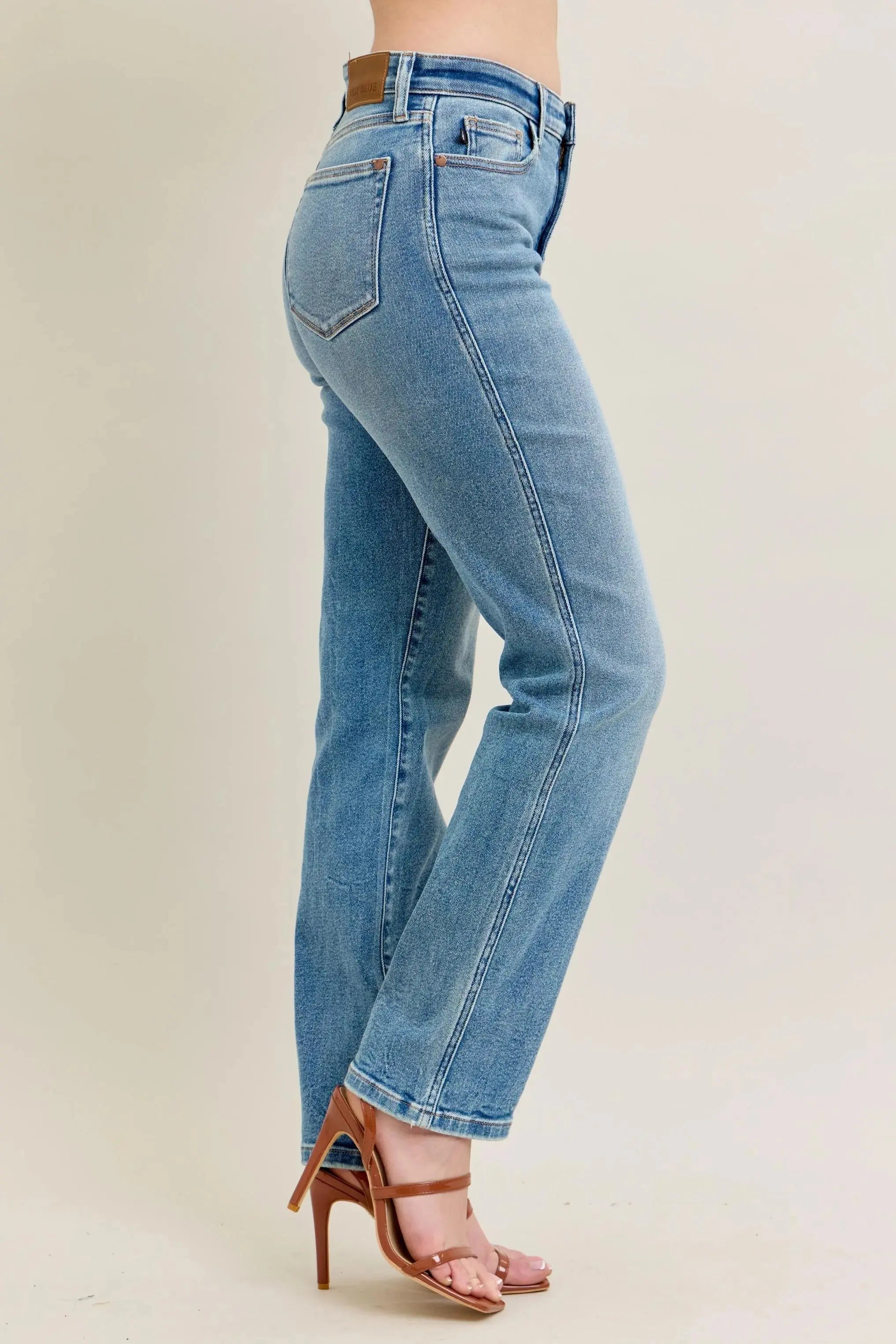 Full Size High Waist Vintage Straight Leg Judy Blue Jeans - Be Bliss Boutique
