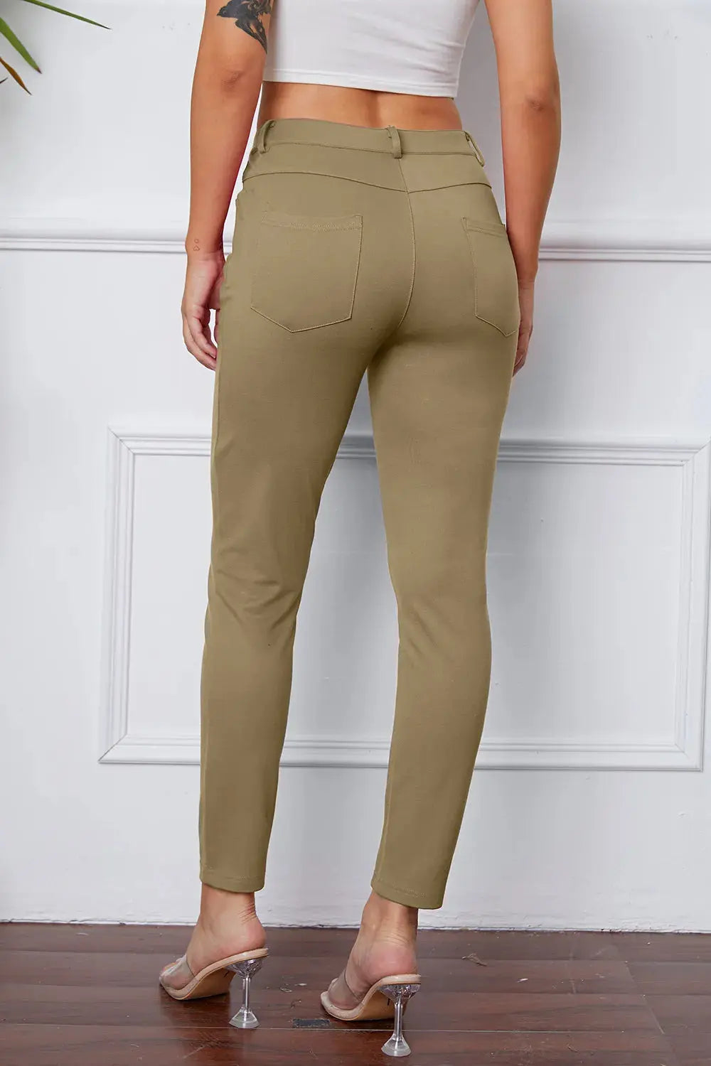 Basic BAE Full Size StretchyStitch High Waist Skinny Pants - Be Bliss Boutique