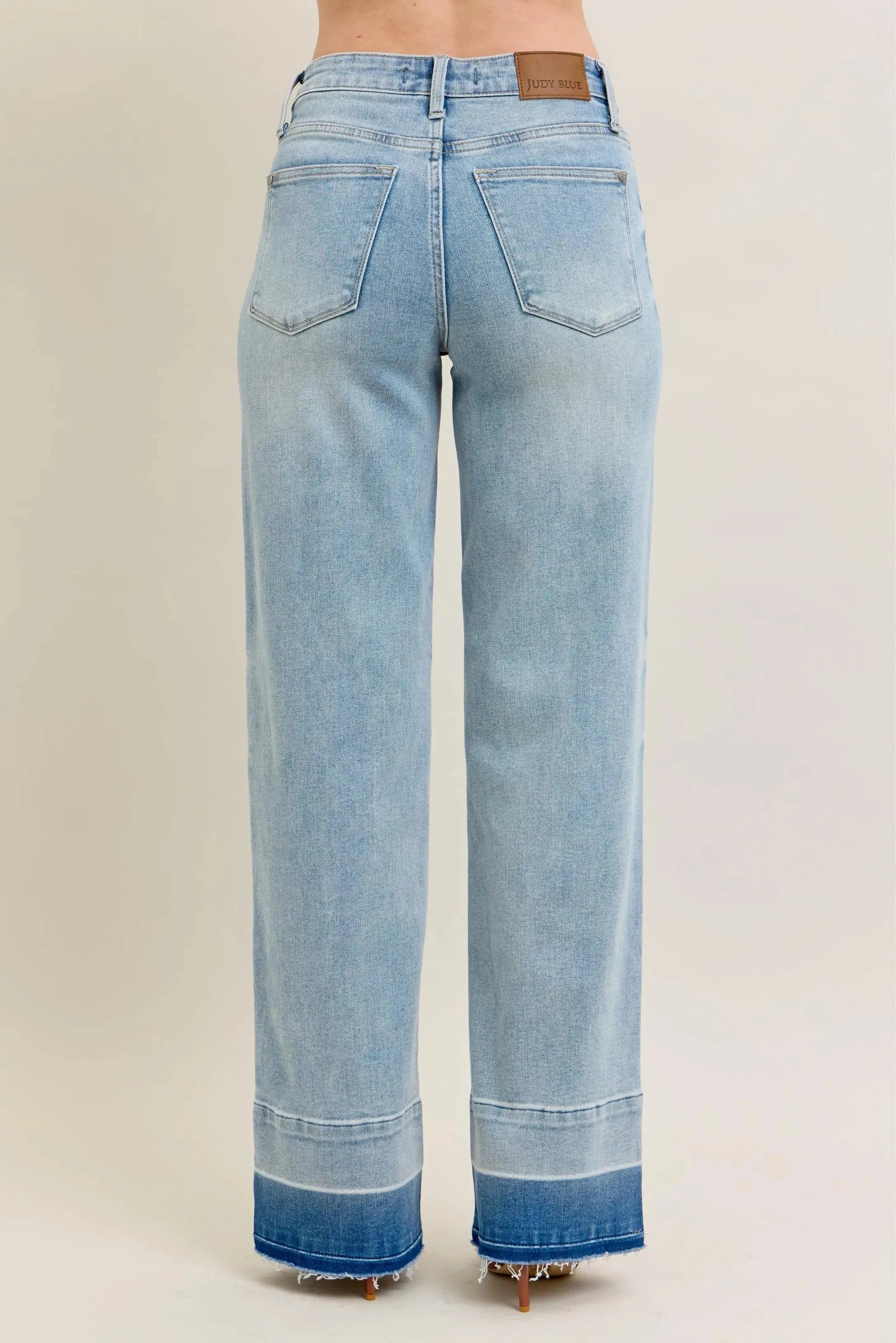 Judy Blue Jeans - Plus Size Mr Release Hem Wide Leg - Be Bliss Boutique
