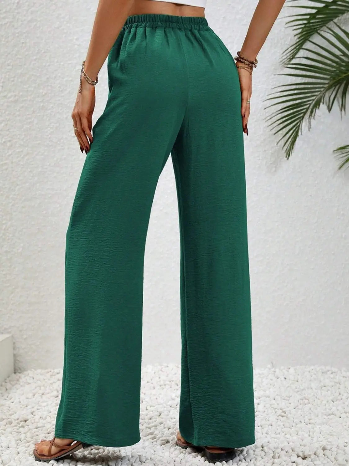 Wide Leg Drawstring Pants - Be Bliss Boutique