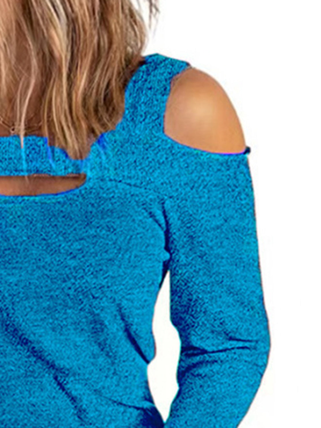 Full Size Cutout Cold Shoulder Blouse - Be Bliss Boutique